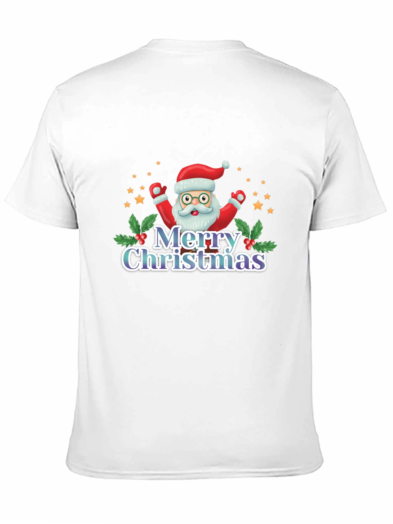Festive Merry Christmas Santa Graphic Tee