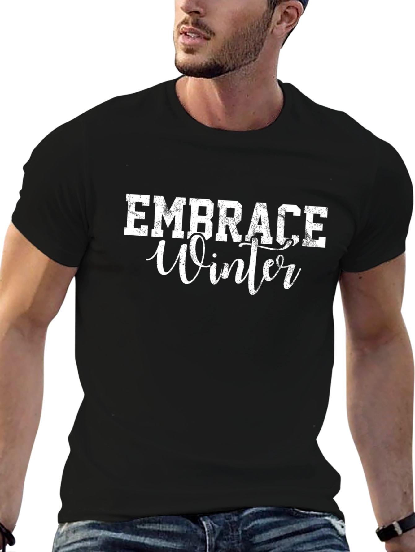 Embrace Winter Black T-Shirt