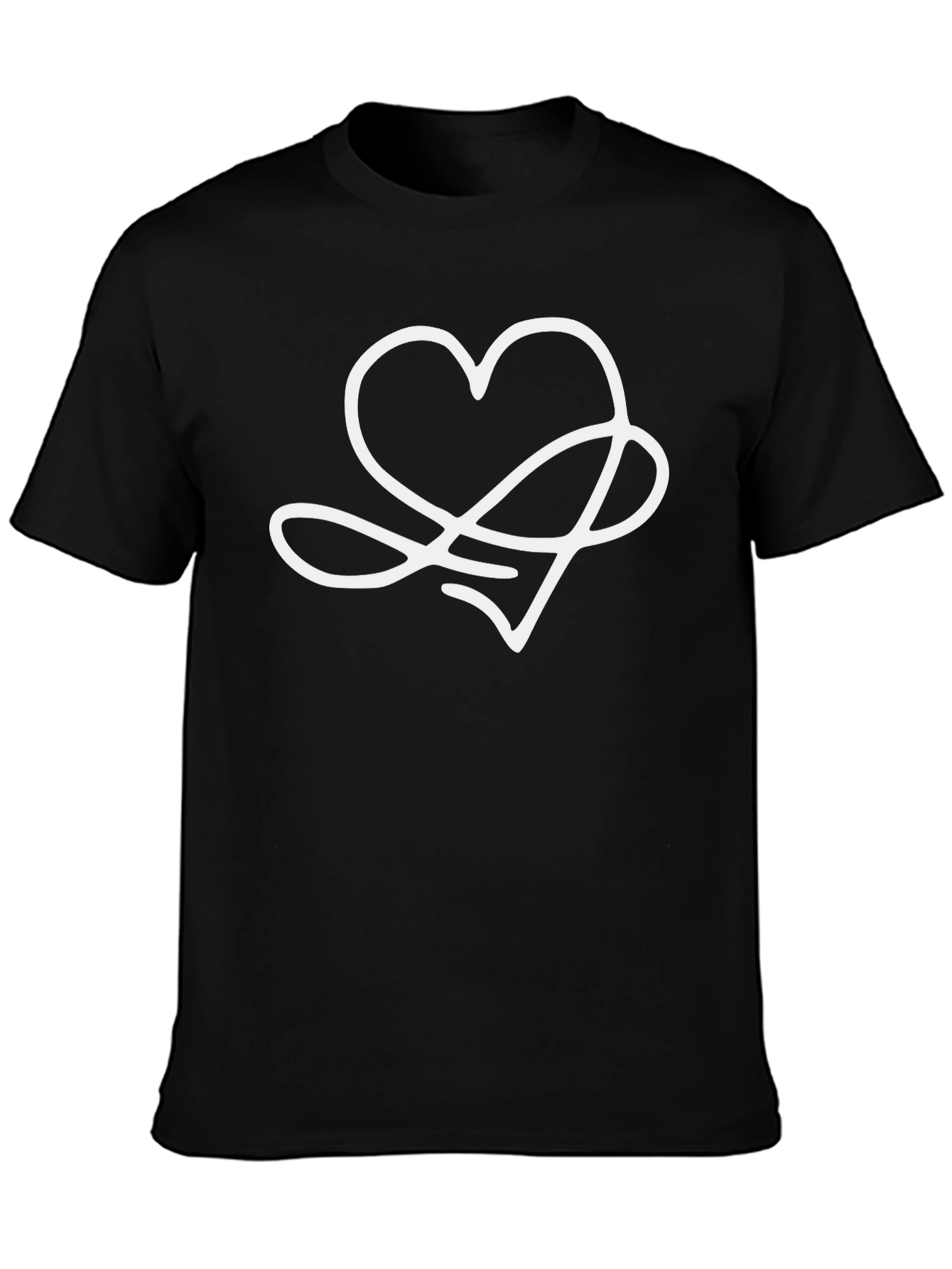Heart Infinity Symbol Black T-Shirt