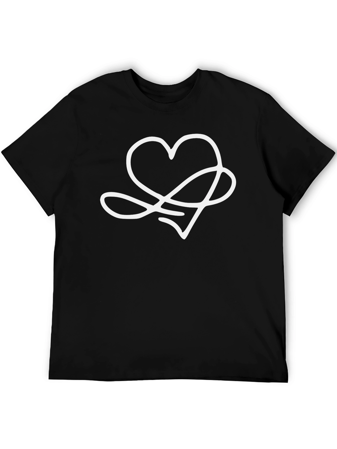 Heart Infinity Symbol Black T-Shirt