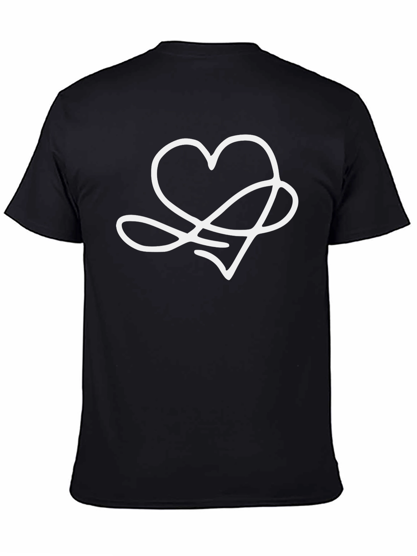 Heart Infinity Symbol Black T-Shirt