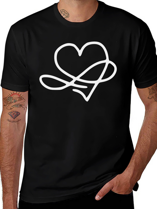 Heart Infinity Symbol Black T-Shirt