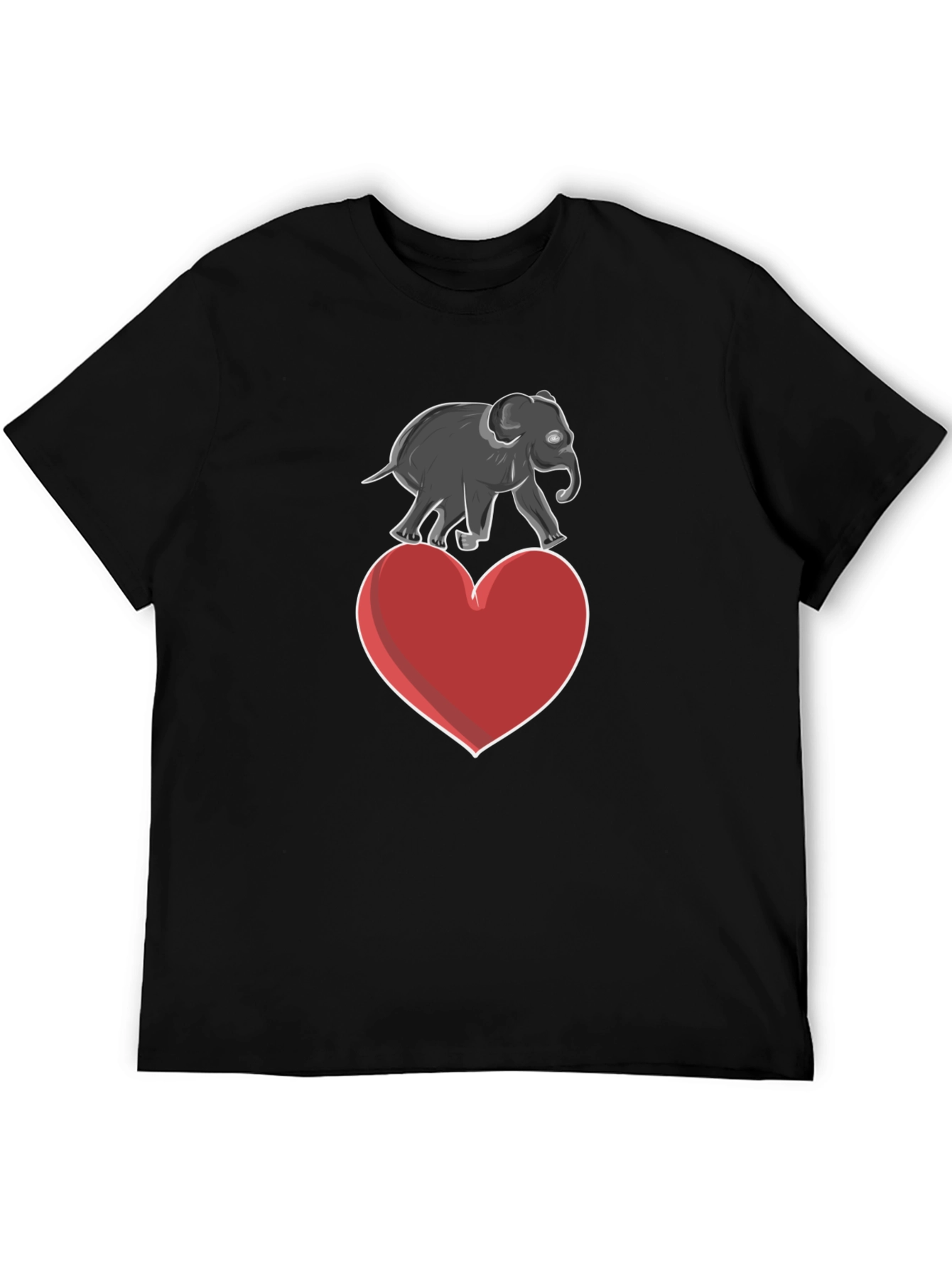 Elephant on Heart Graphic Tee