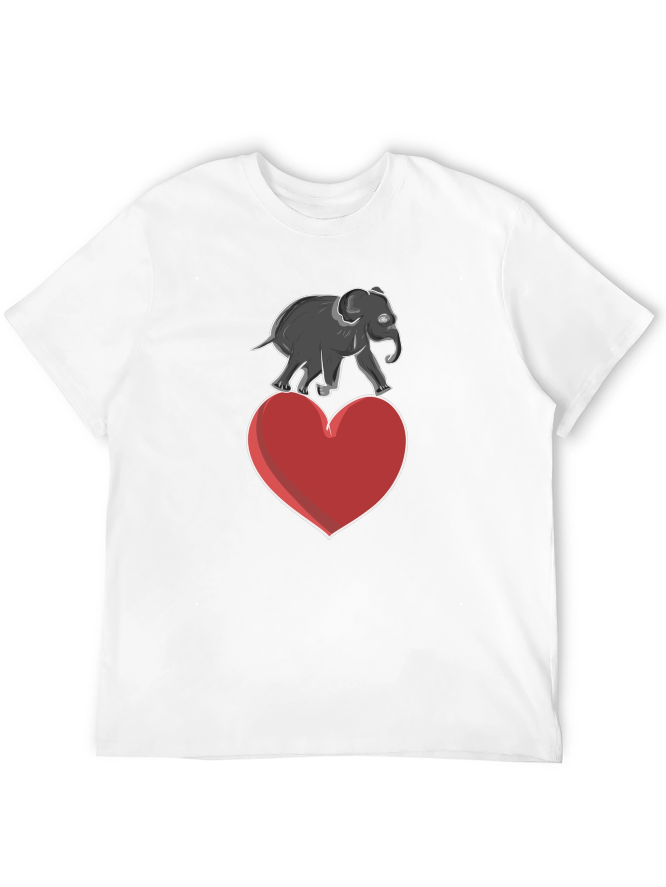 Elephant on Heart Graphic Tee