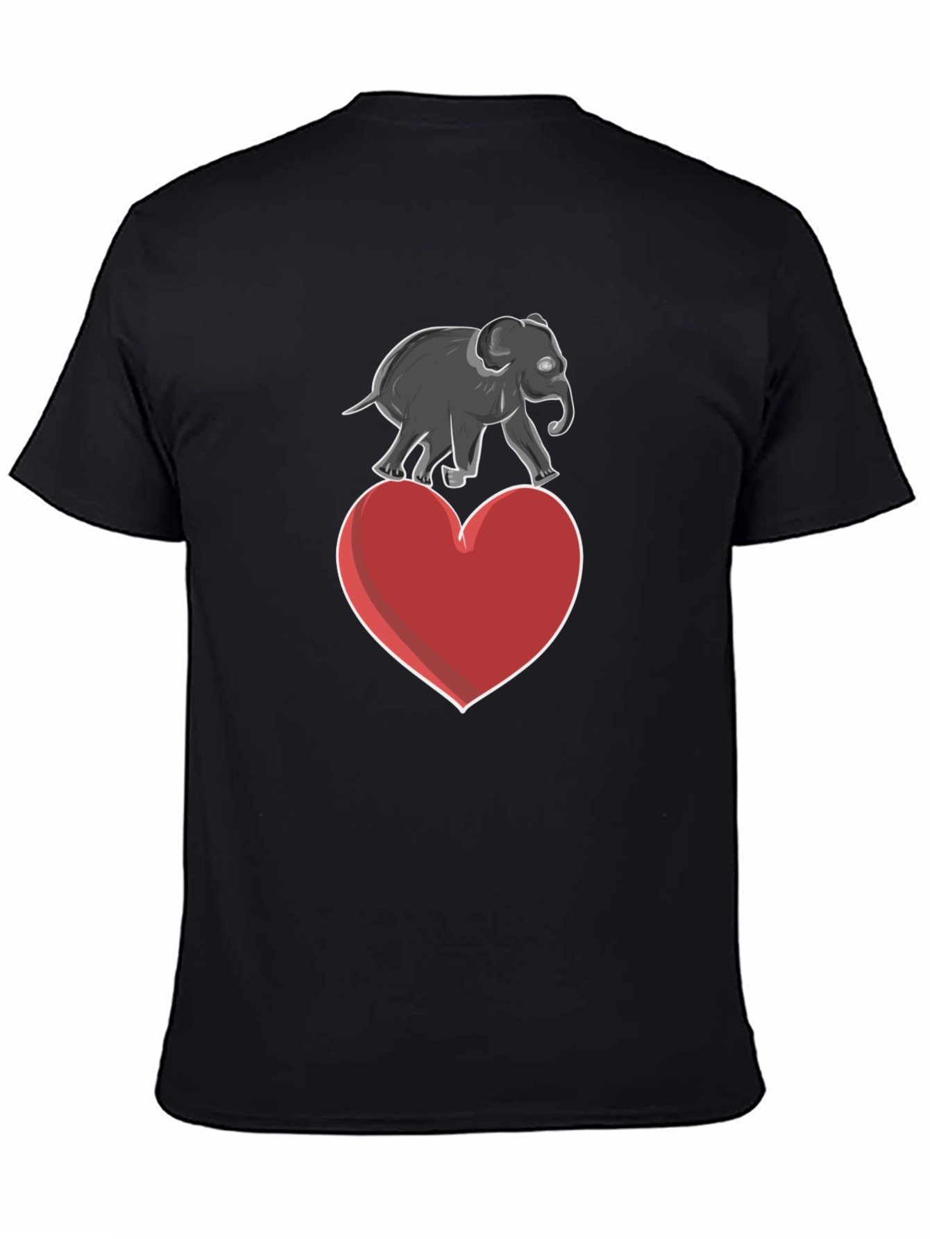 Elephant on Heart Graphic Tee