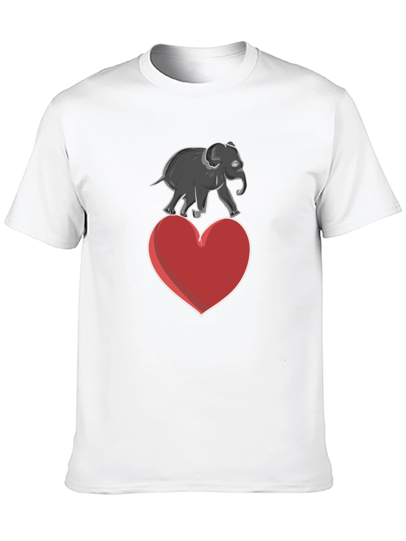 Elephant on Heart Graphic Tee