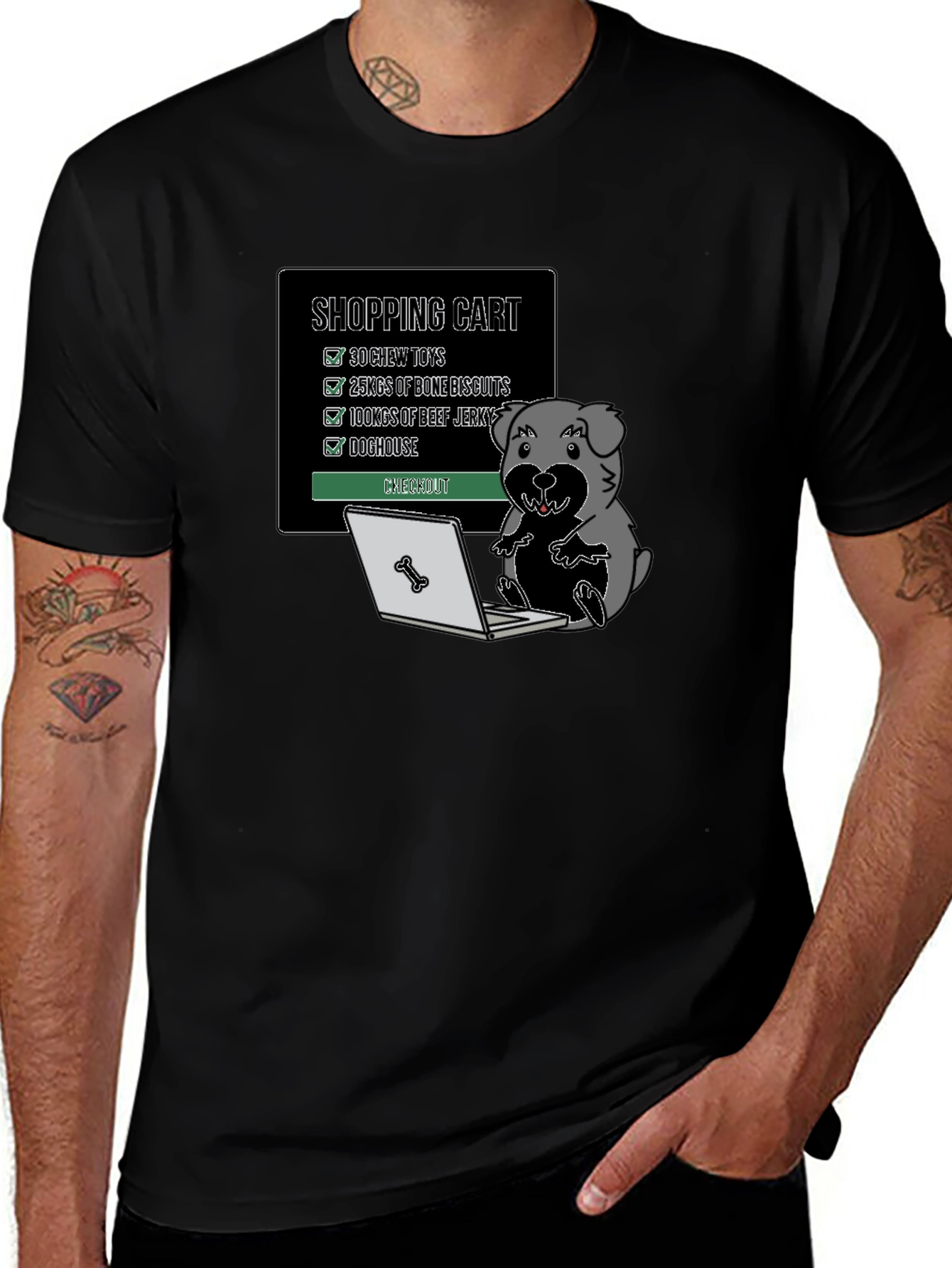 Dog Lovers Shopping Spree Graphic T-Shirt