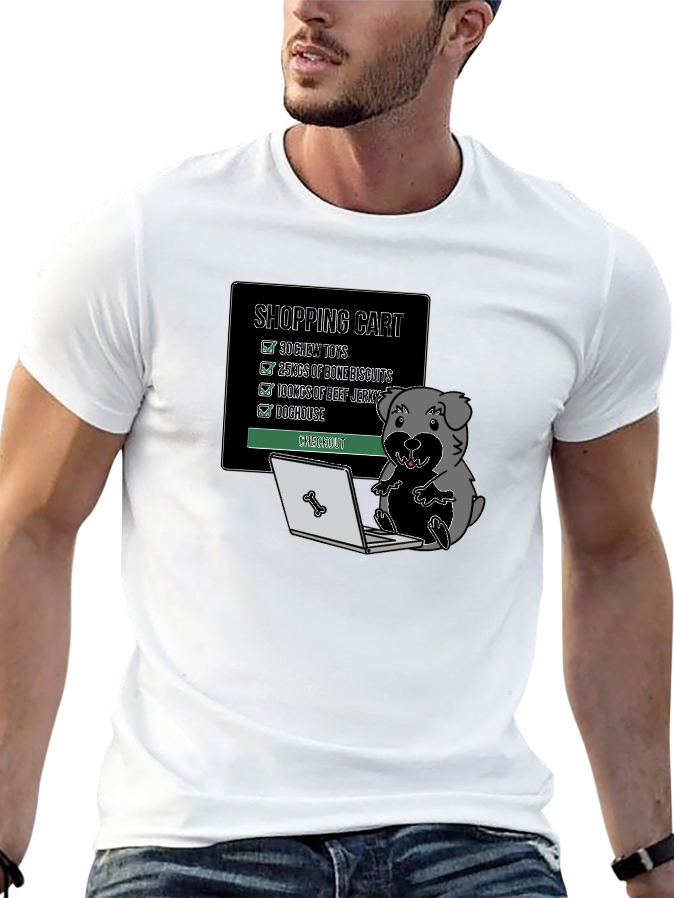 Dog Lovers Shopping Spree Graphic T-Shirt