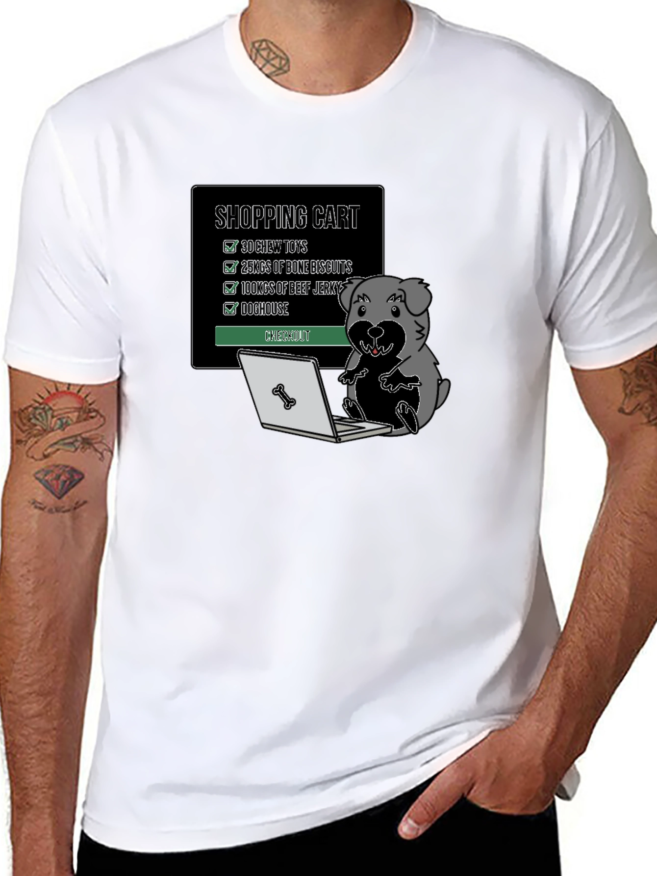 Dog Lovers Shopping Spree Graphic T-Shirt