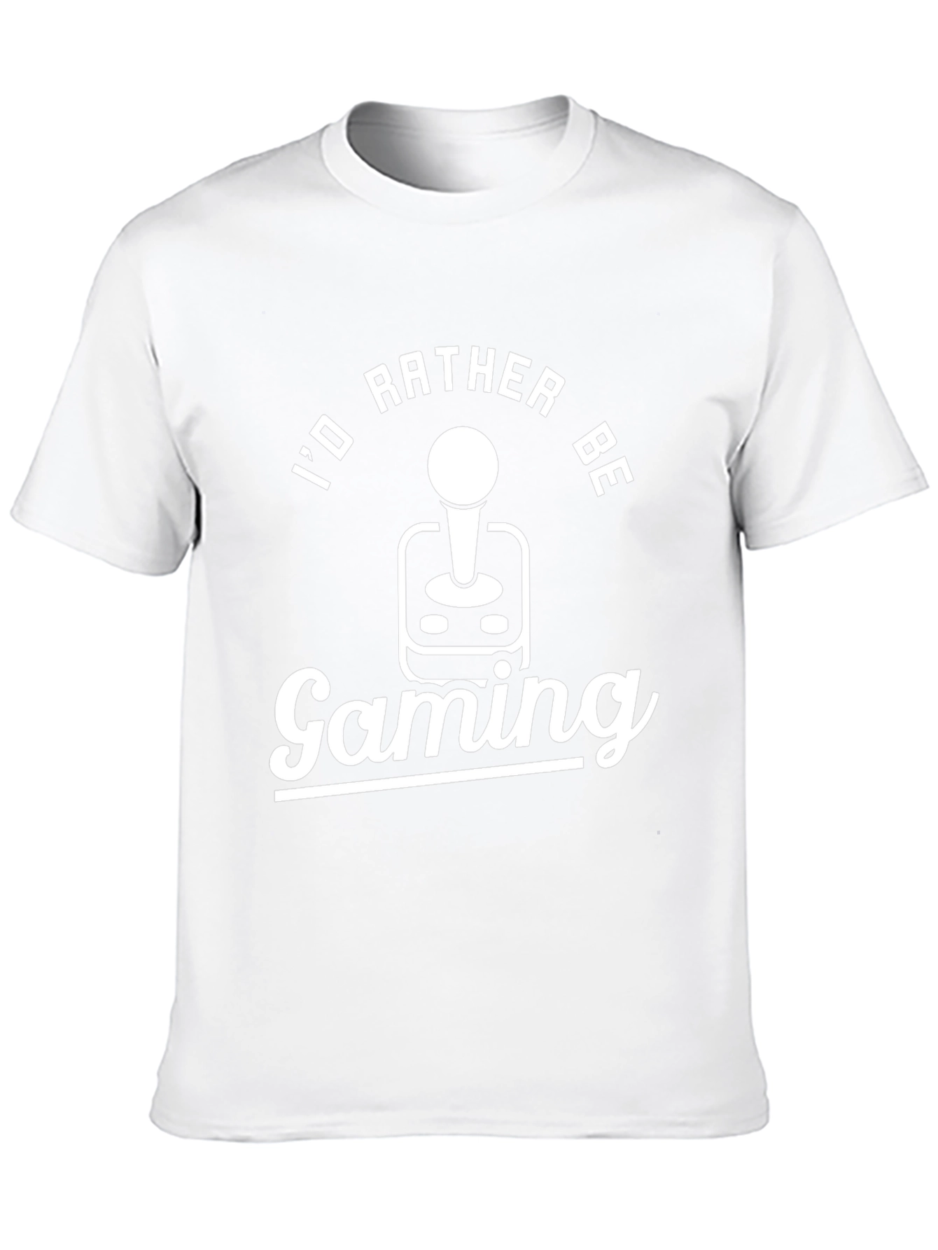 Id Rather Be Gaming Black T-Shirt Novelty Tee