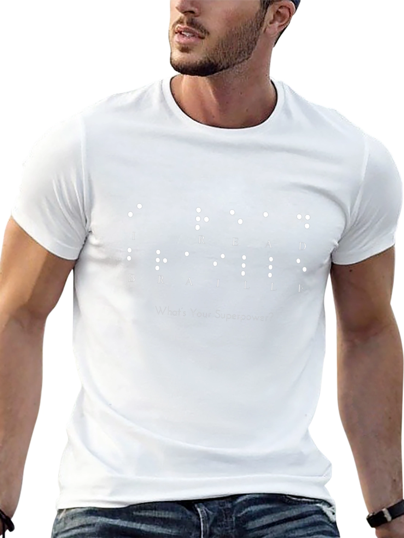 I Read Braille Graphic T-Shirt