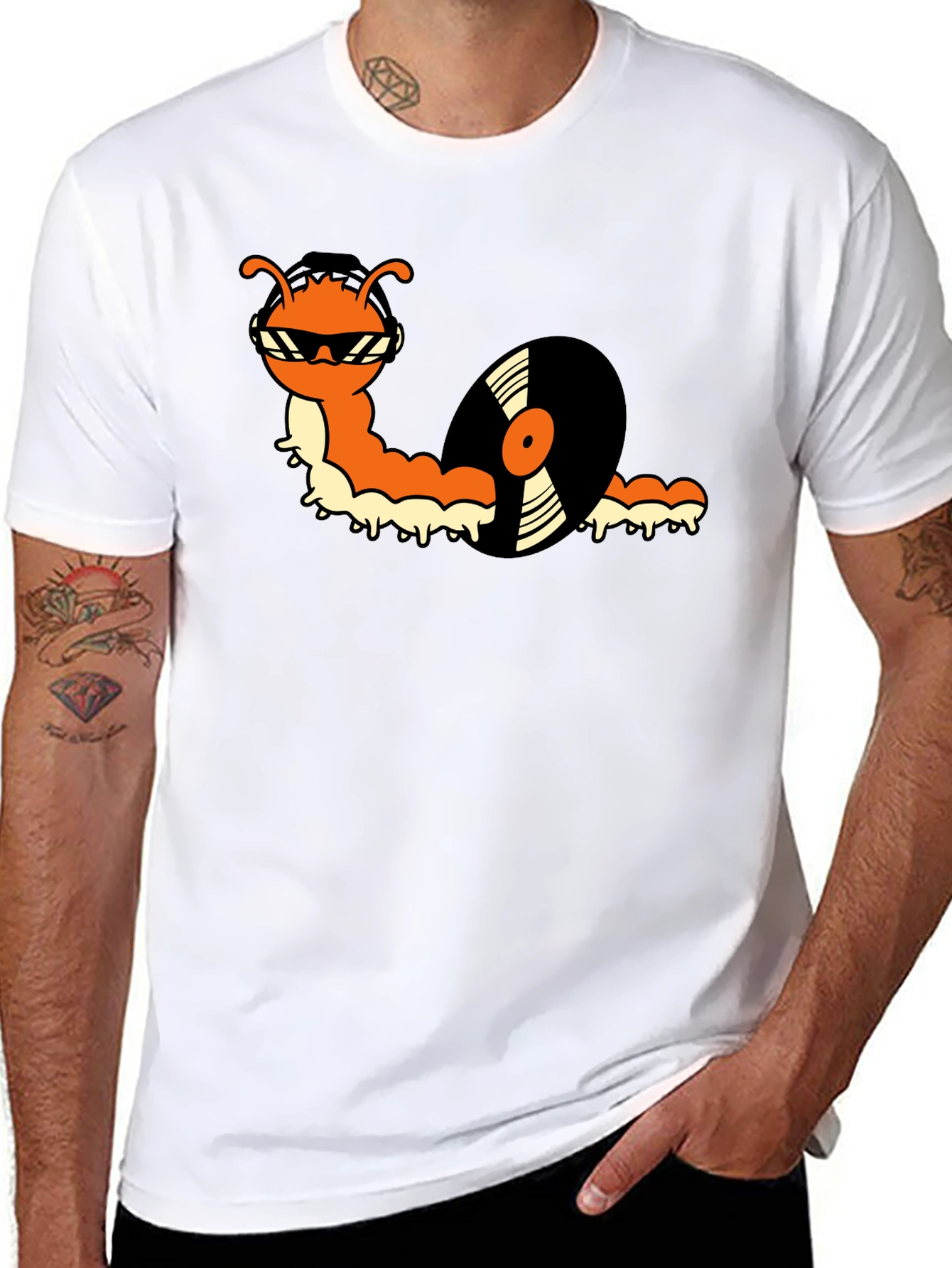 Cool Caterpillar Vinyl Record T-Shirt
