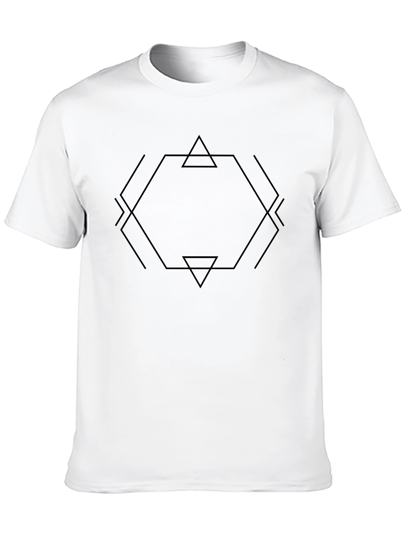 Geometric Graphic Black T-Shirt