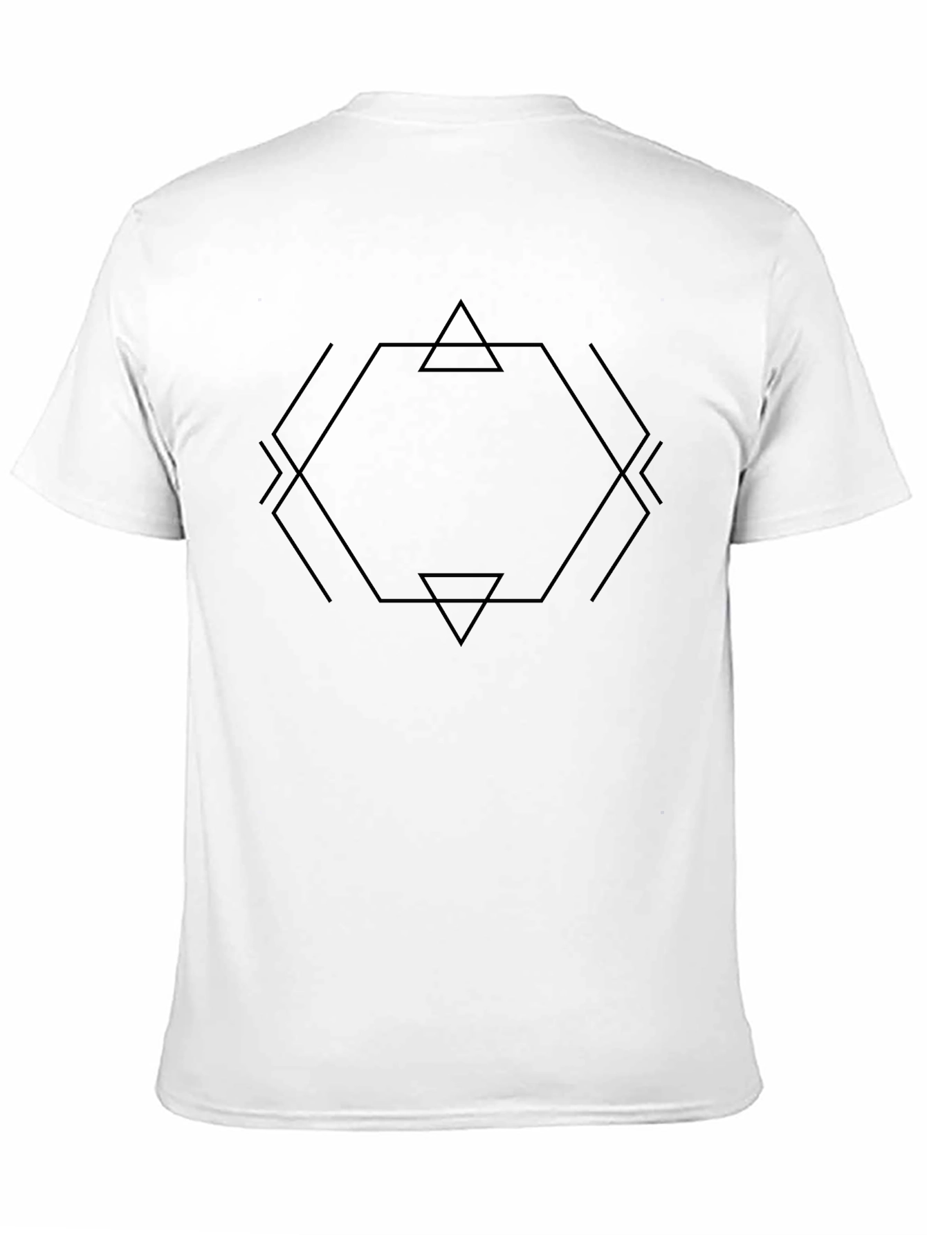 Geometric Graphic Black T-Shirt
