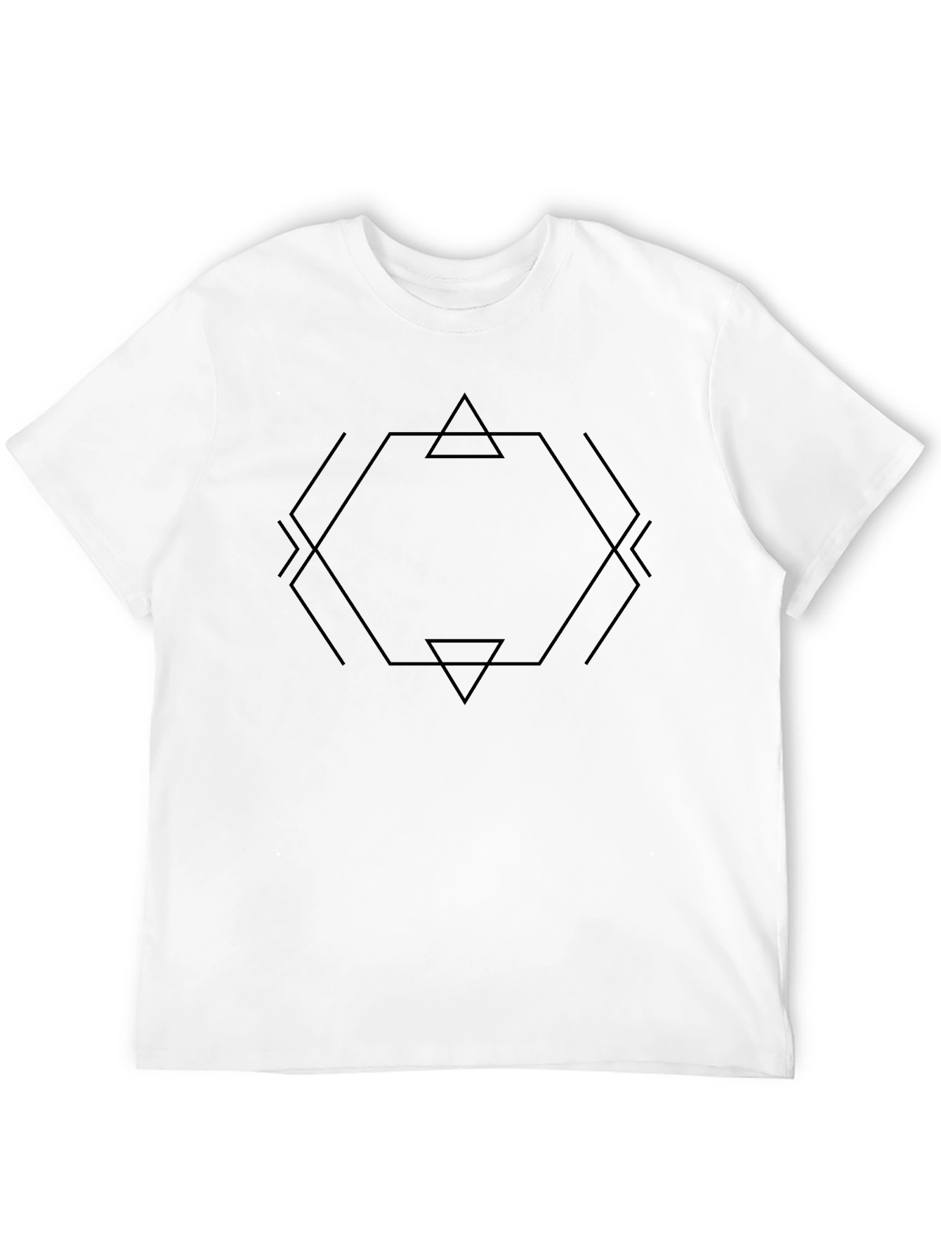 Geometric Graphic Black T-Shirt