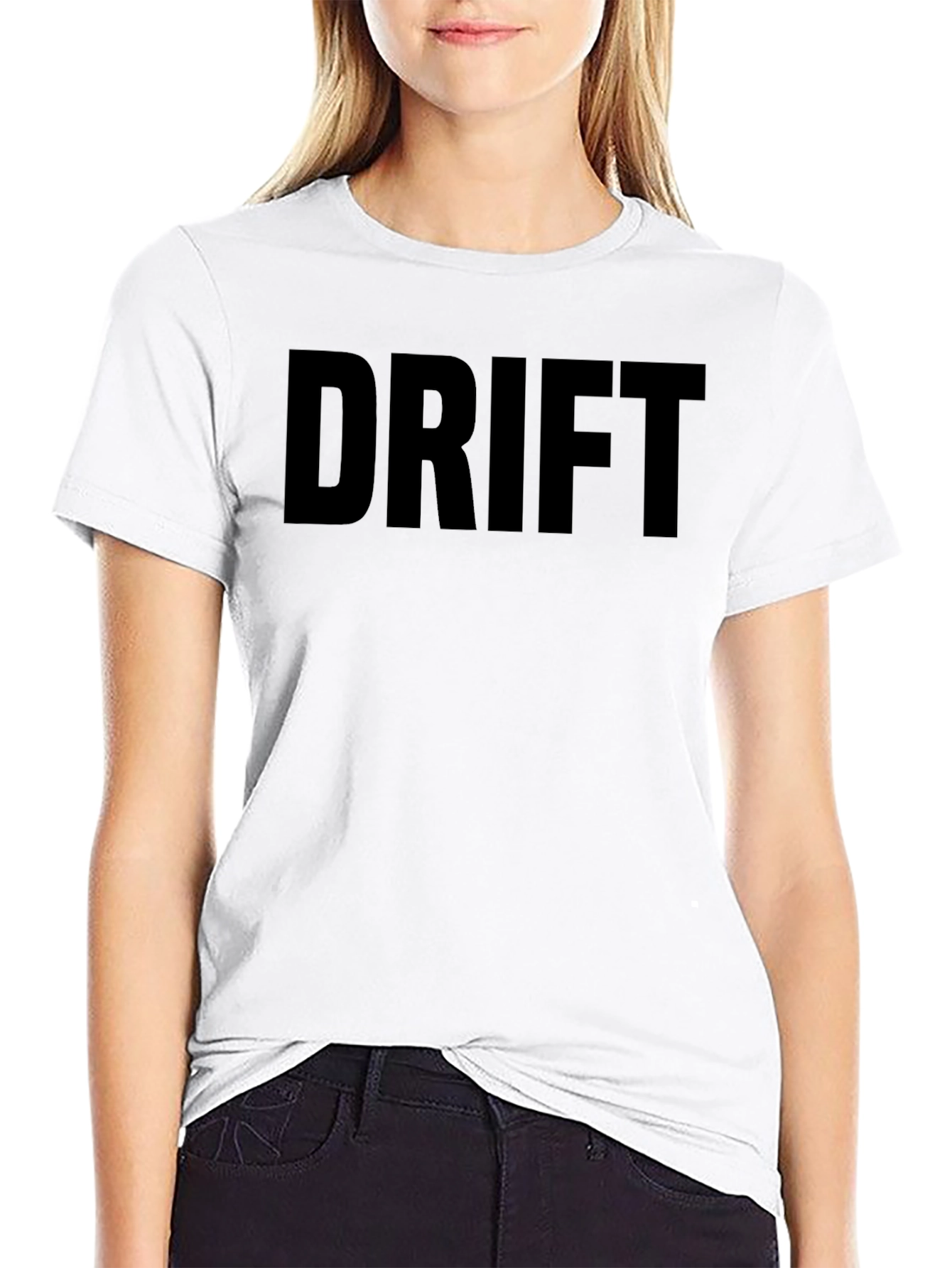 Drift Graphic Tee - Black Cotton Short Sleeve