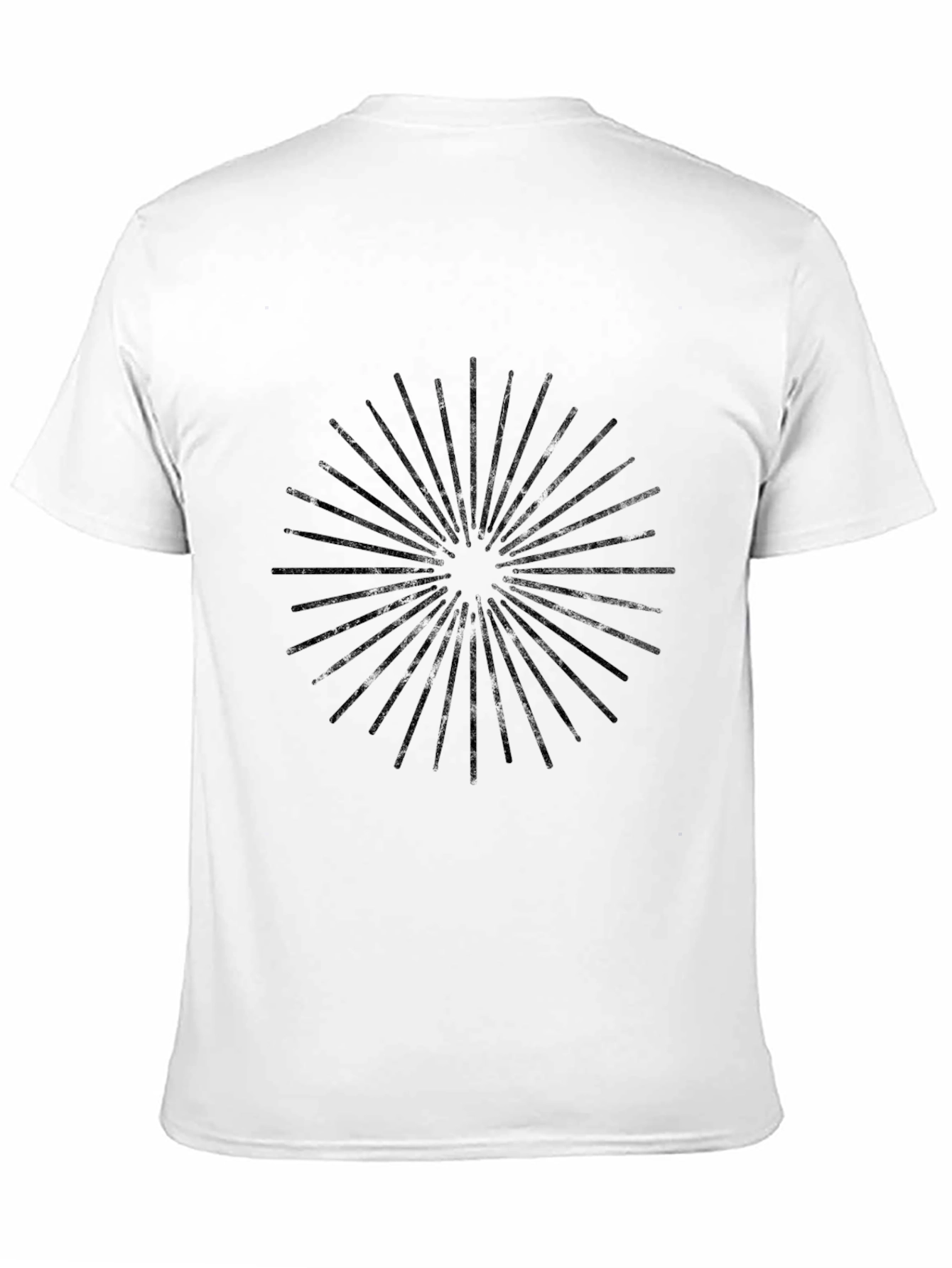 Retro Sunburst Graphic Tee - Soft Cotton Black T-Shirt