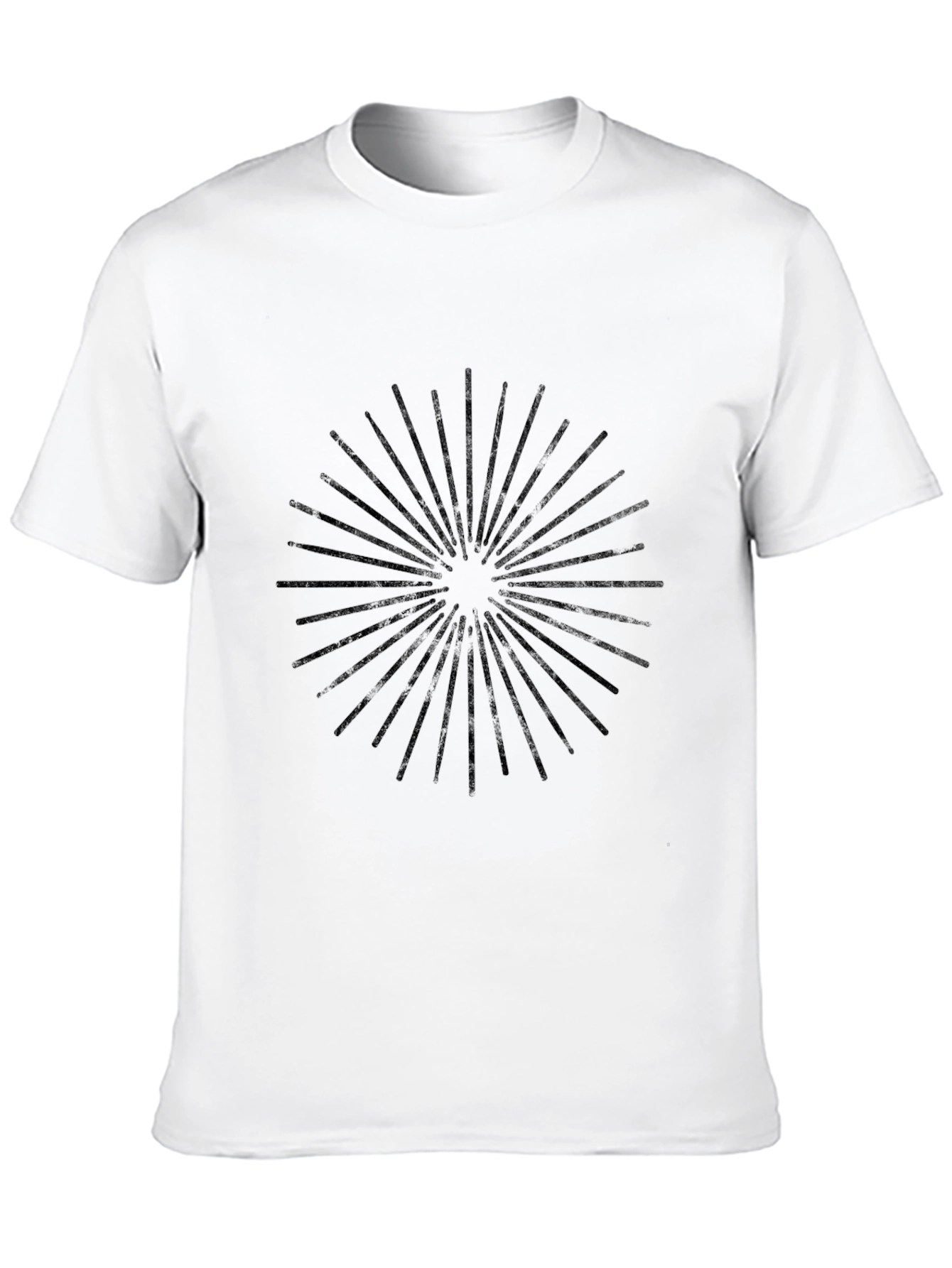 Retro Sunburst Graphic Tee - Soft Cotton Black T-Shirt