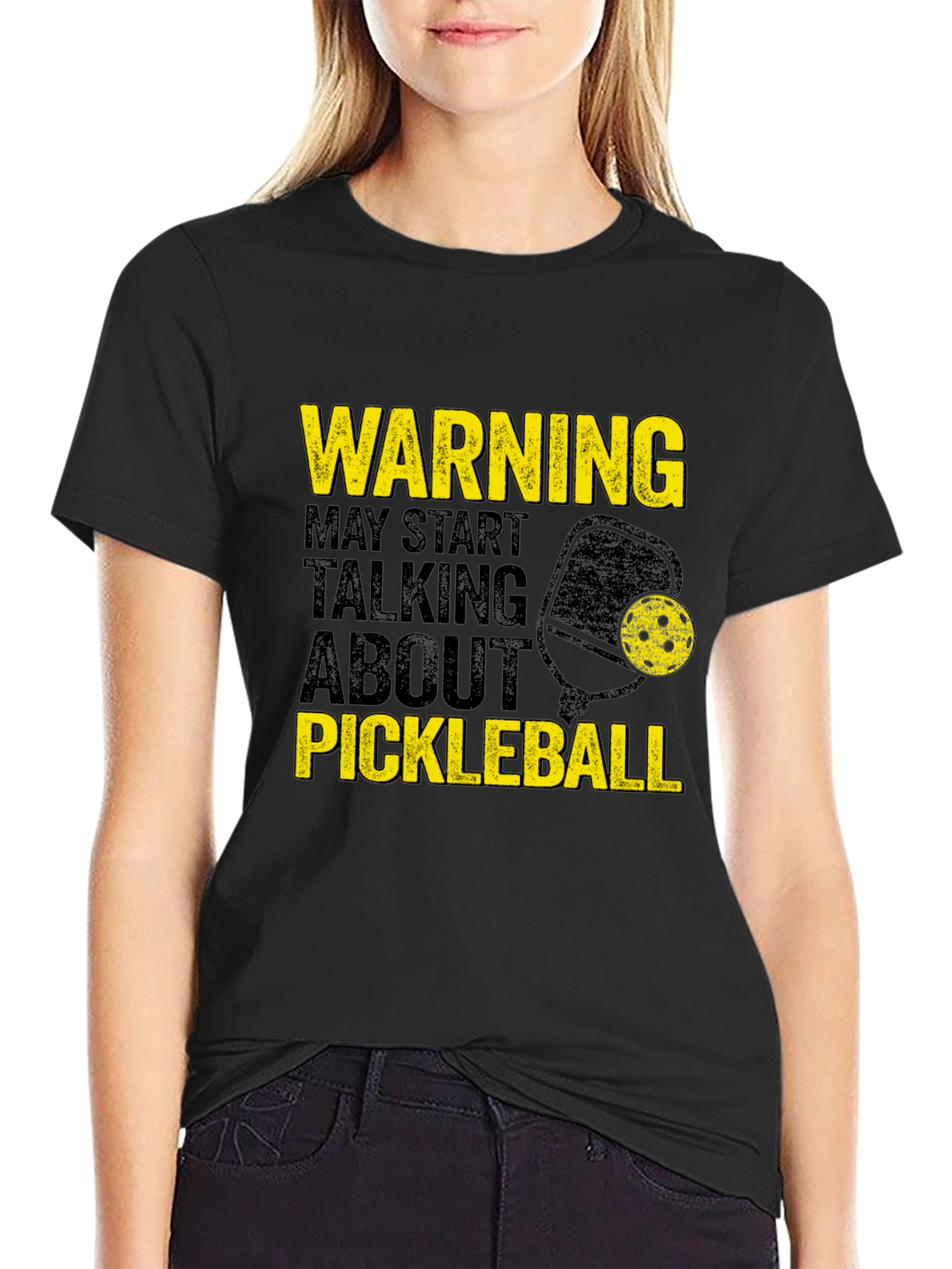 Warning Pickleball Graphic Tee