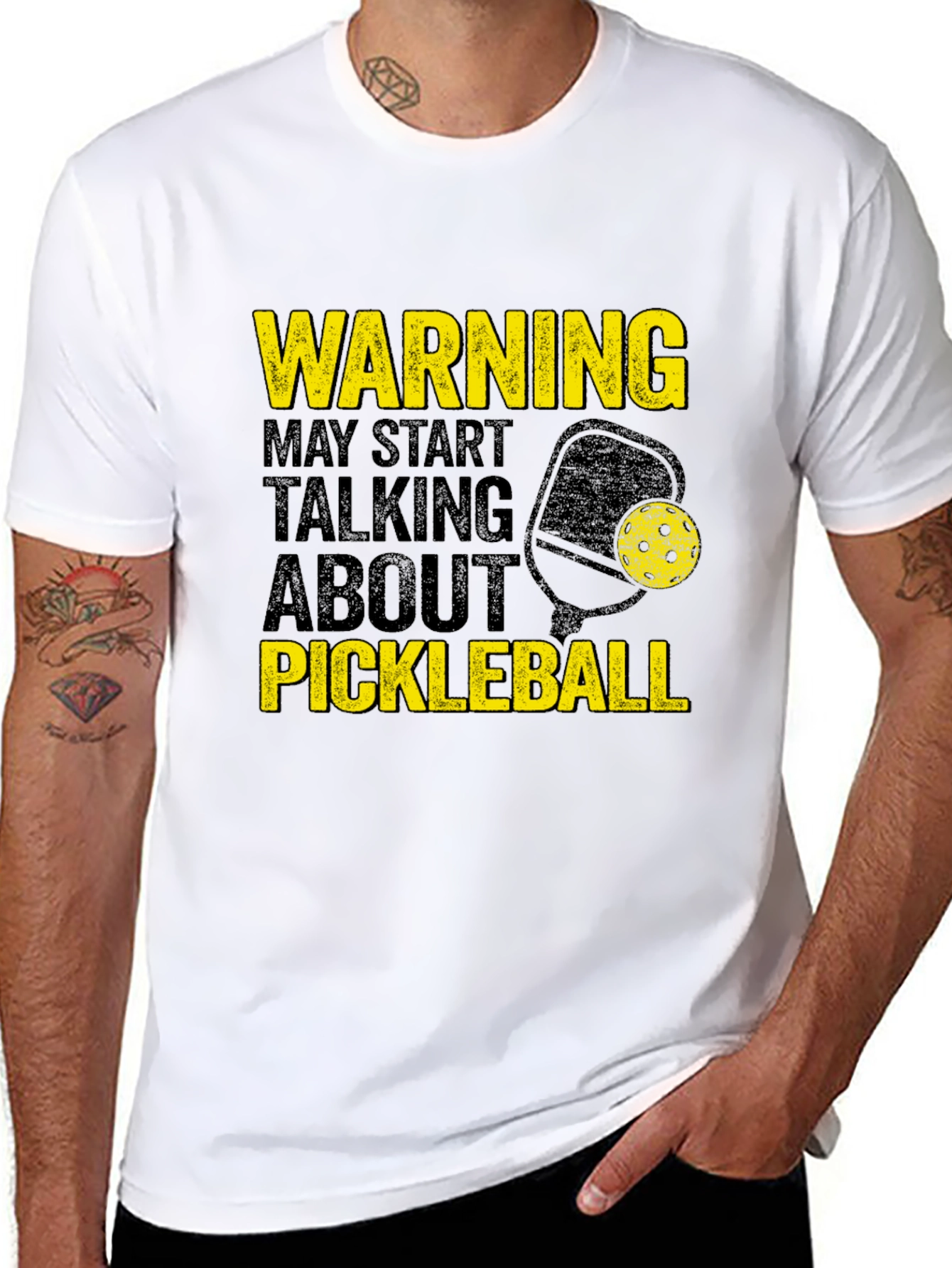 Warning Pickleball Graphic Tee