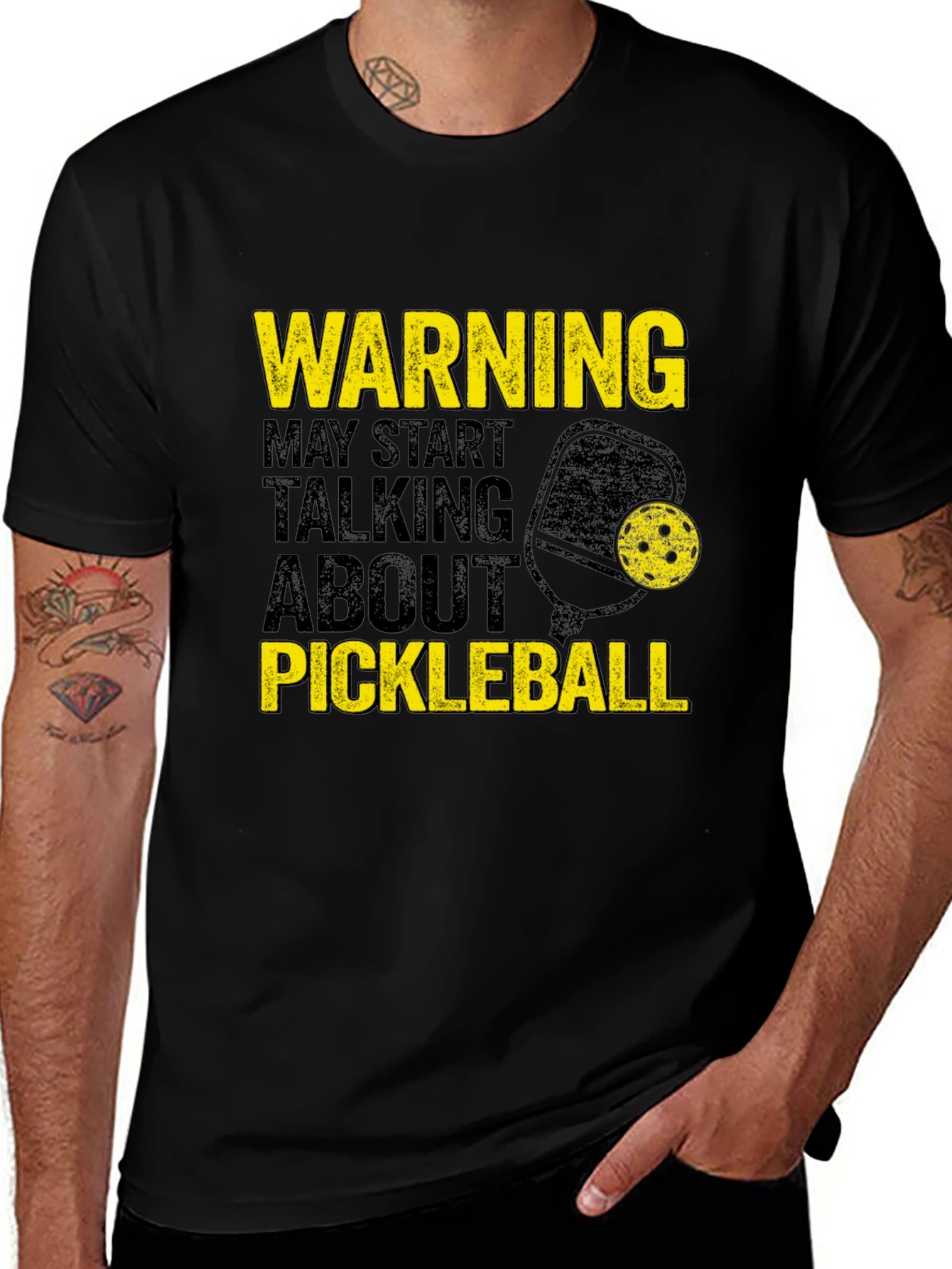 Warning Pickleball Graphic Tee