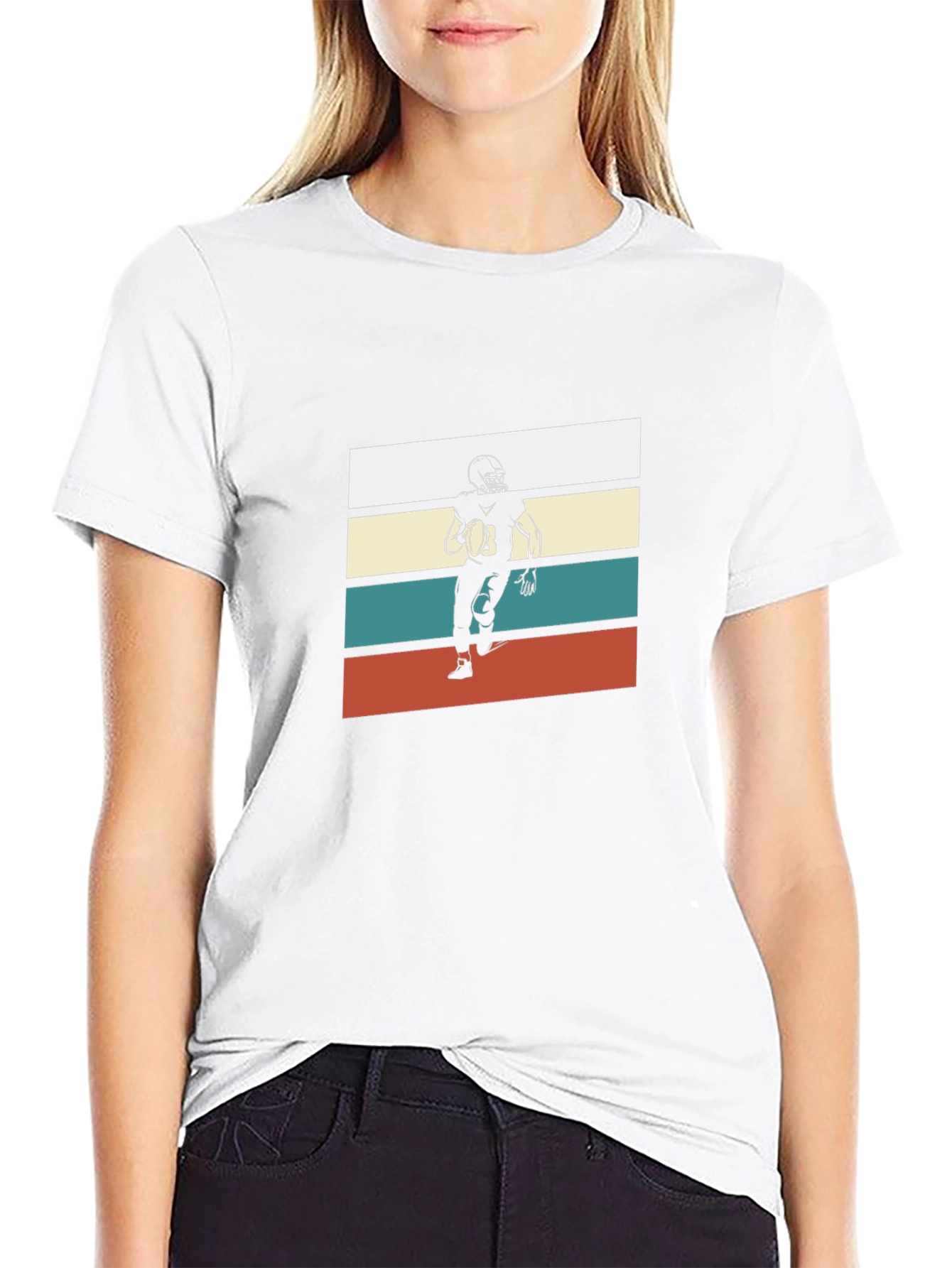 Retro Football Player Graphic Tee