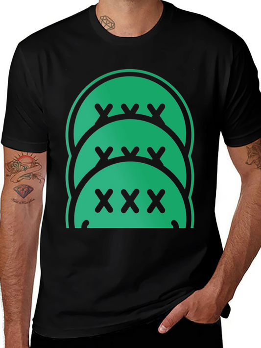 Graphic Print Black T-Shirt - Novelty Design