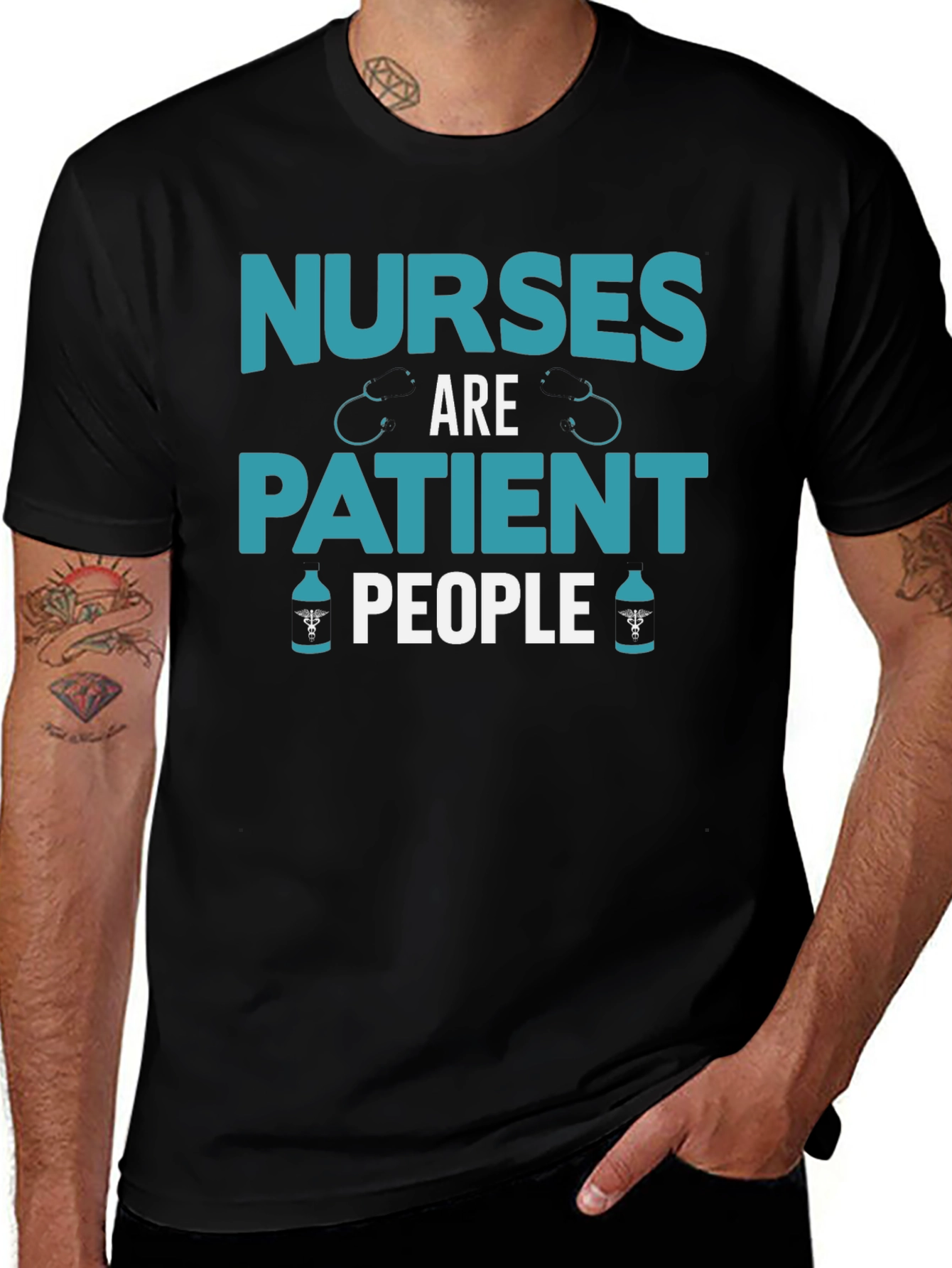 Nurses Are Patient People Graphic T-Shirt