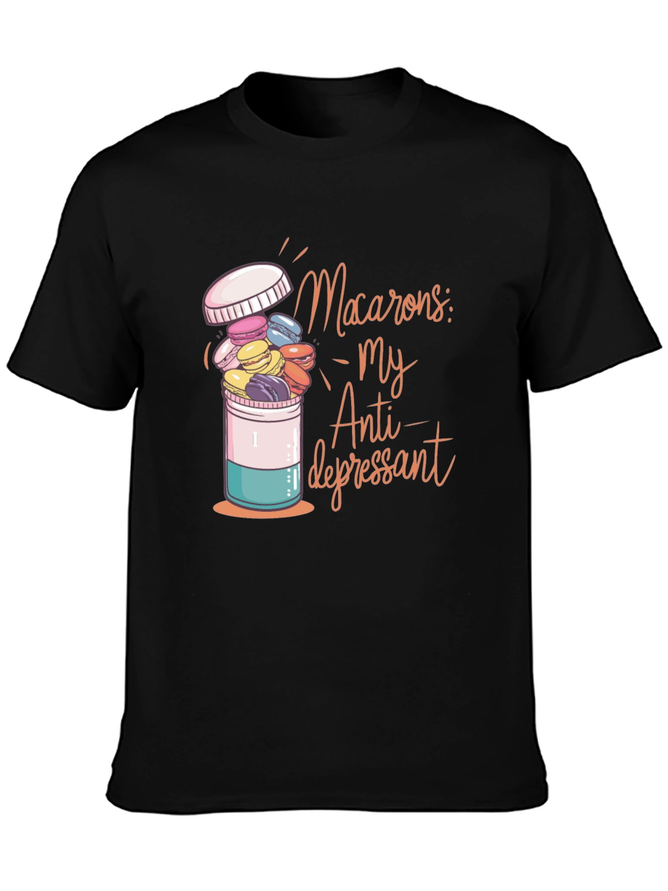 Macaron Antidepressant Graphic T-Shirt