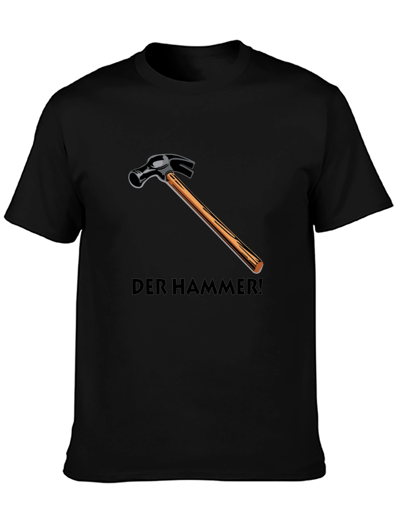 Der Hammer! Graphic Tee - Black Cotton Hammer T-Shirt