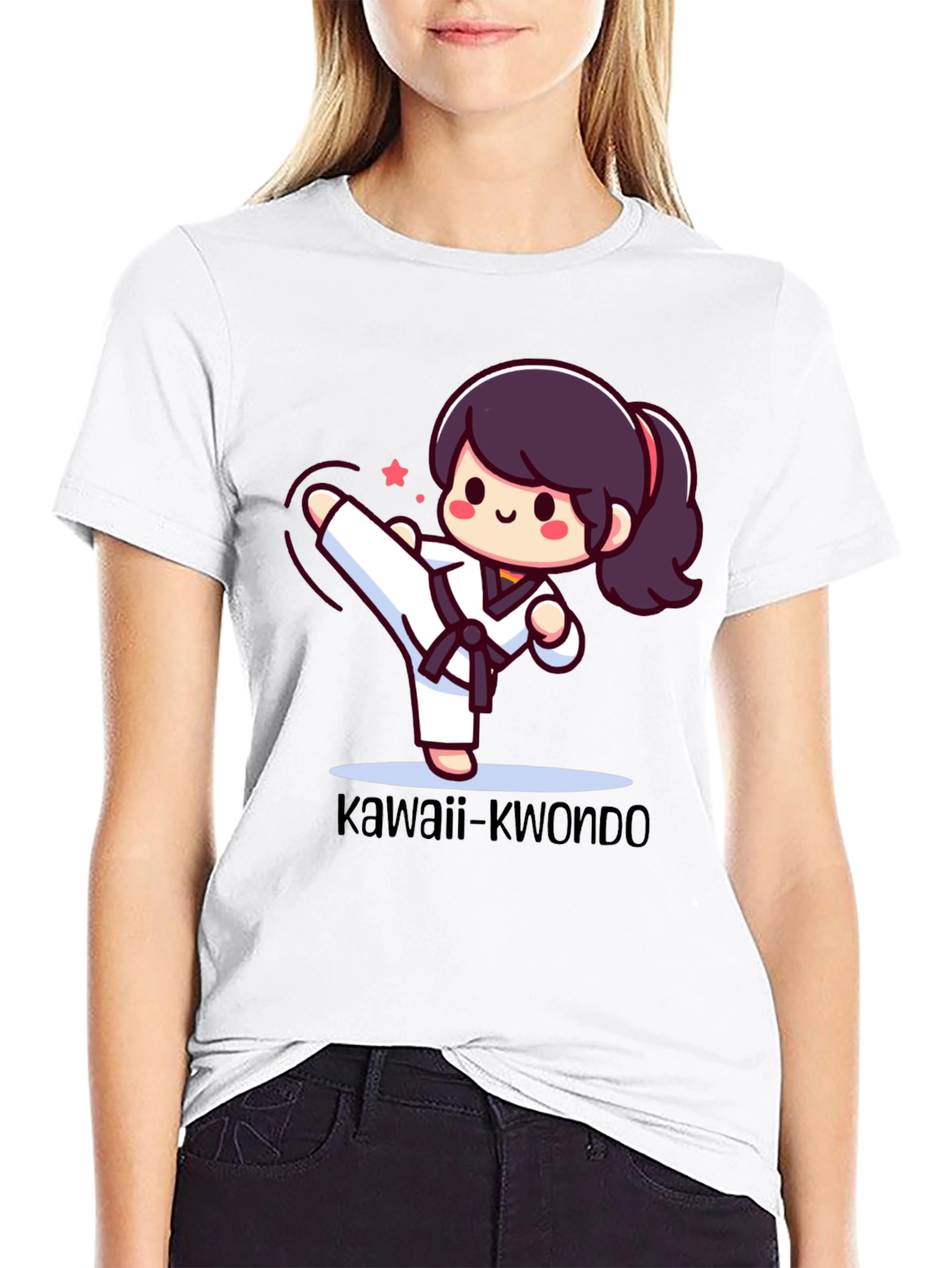 Kawaii Kwondo Black T-Shirt