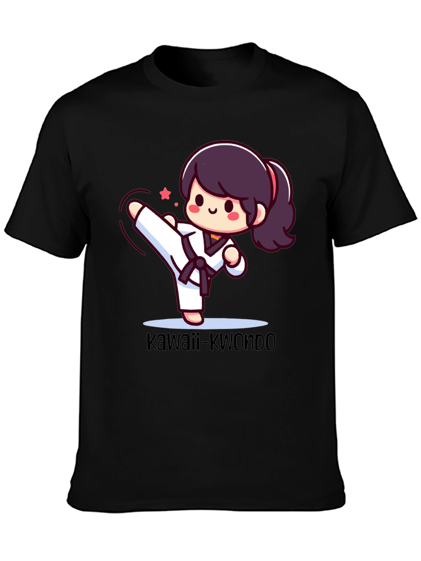 Kawaii Kwondo Black T-Shirt