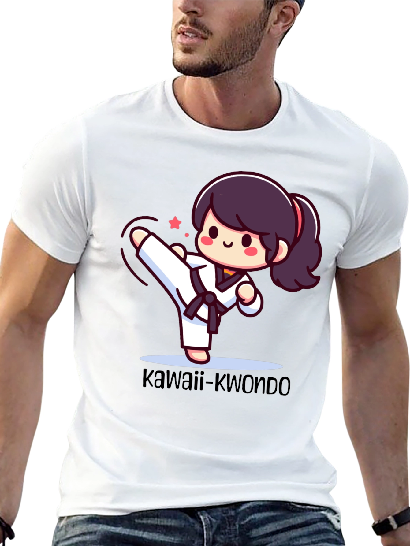 Kawaii Kwondo Black T-Shirt