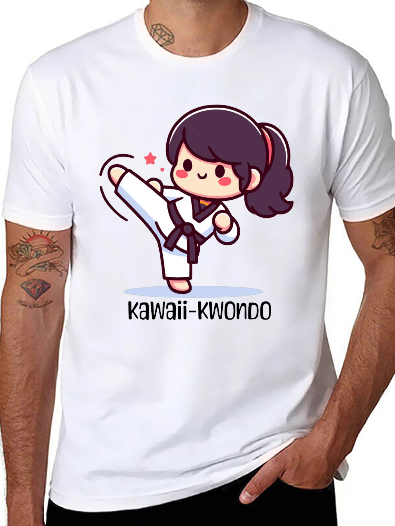 Kawaii Kwondo Black T-Shirt