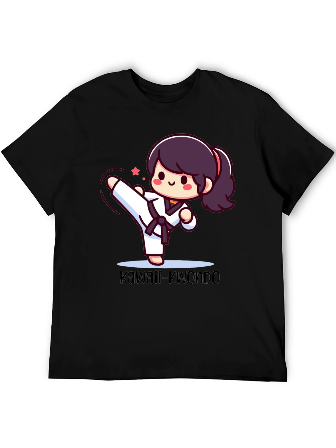 Kawaii Kwondo Black T-Shirt