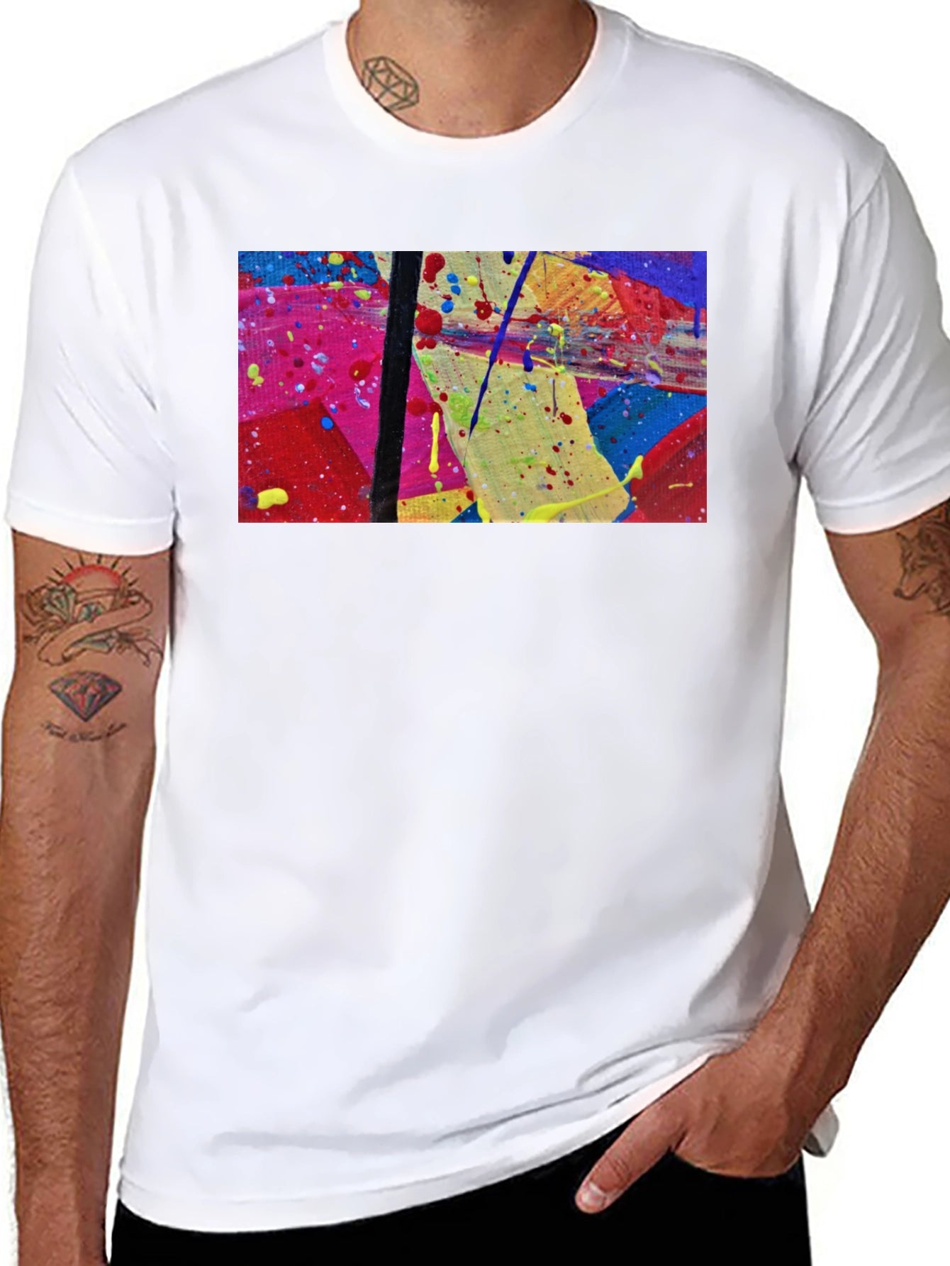 Abstract Art Black Tee
