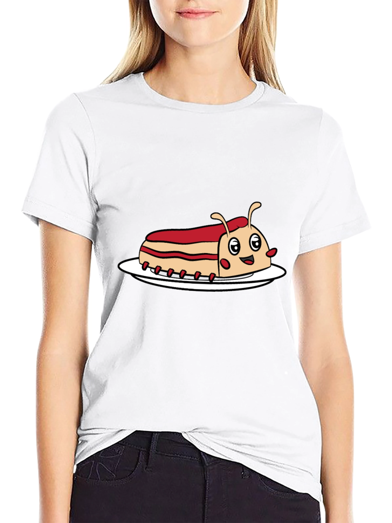 Cartoon Sandwich Bug Graphic Tee - Funny Novelty Shirt