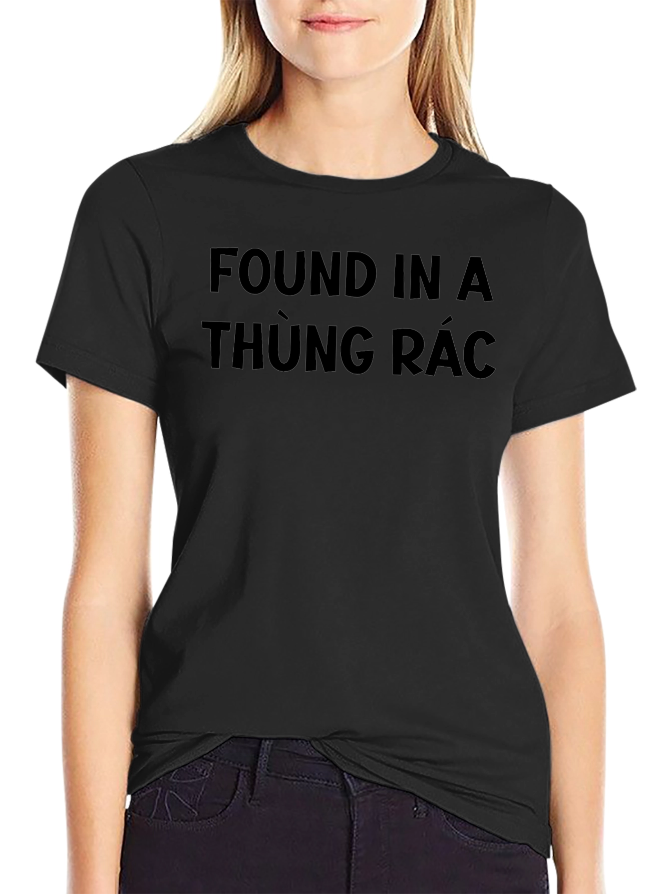 Funny Found In A Thung Rac Black T-Shirt
