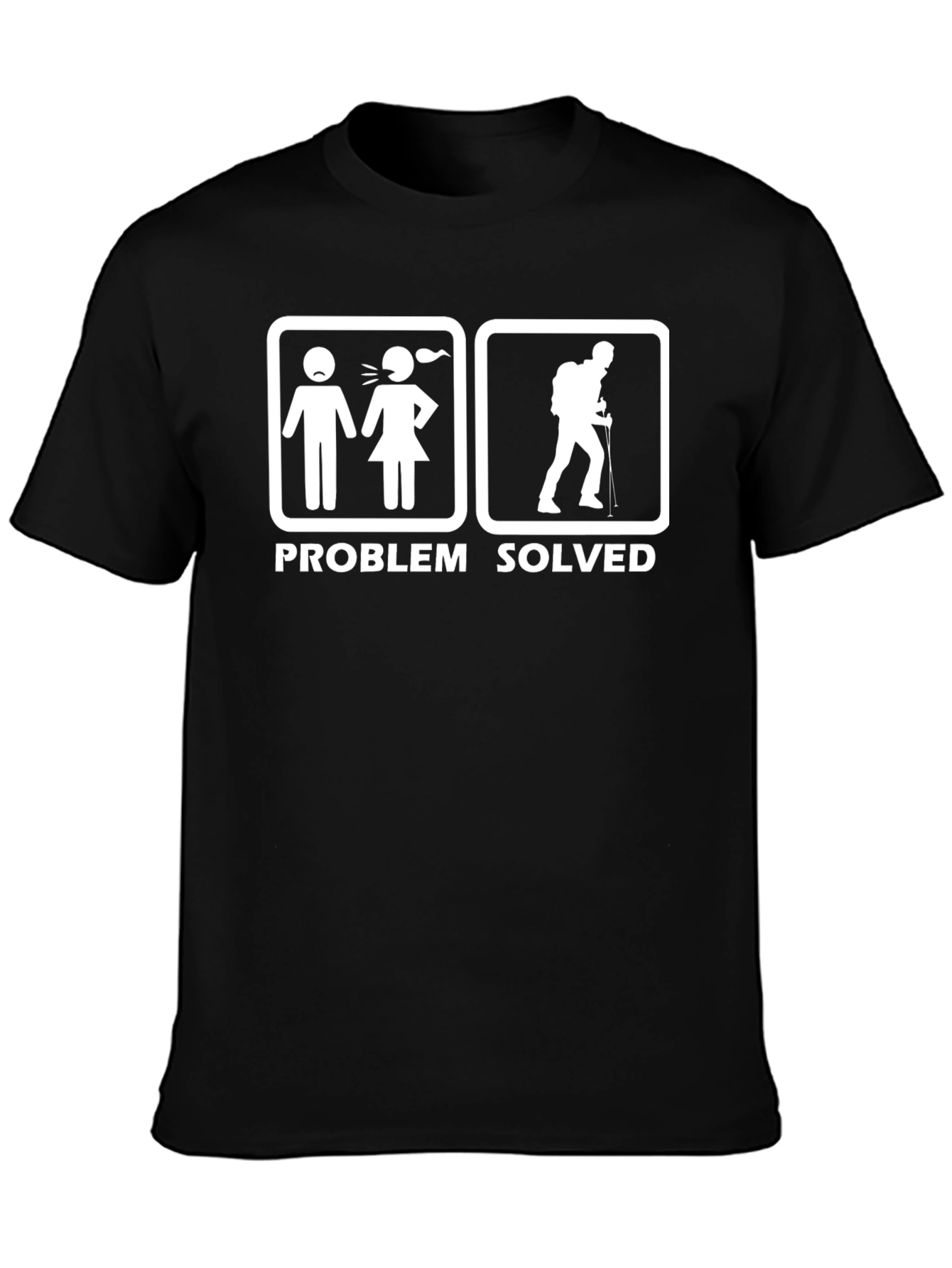 Problem Solved Hiking T-Shirt Funny Gift