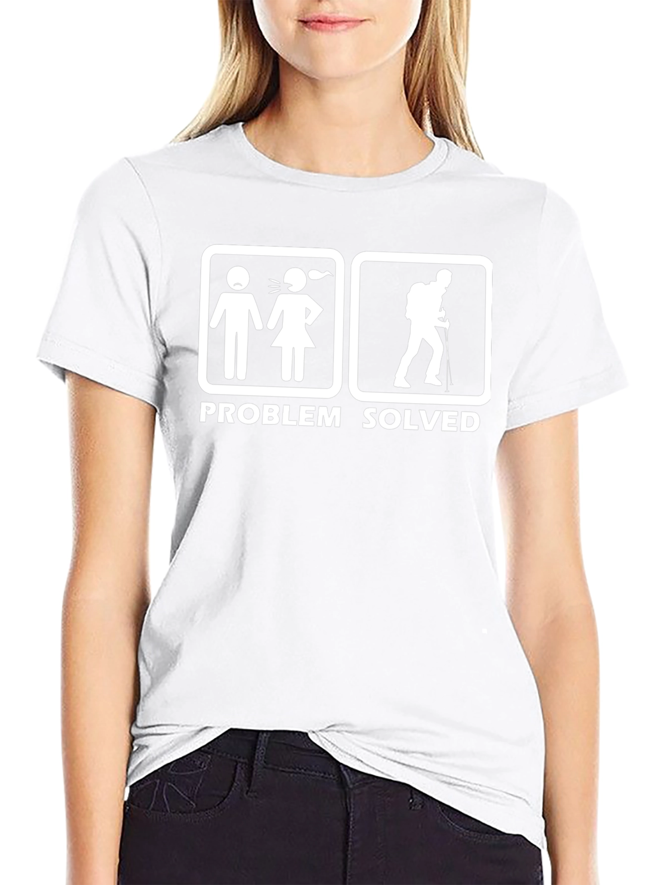 Problem Solved Hiking T-Shirt Funny Gift