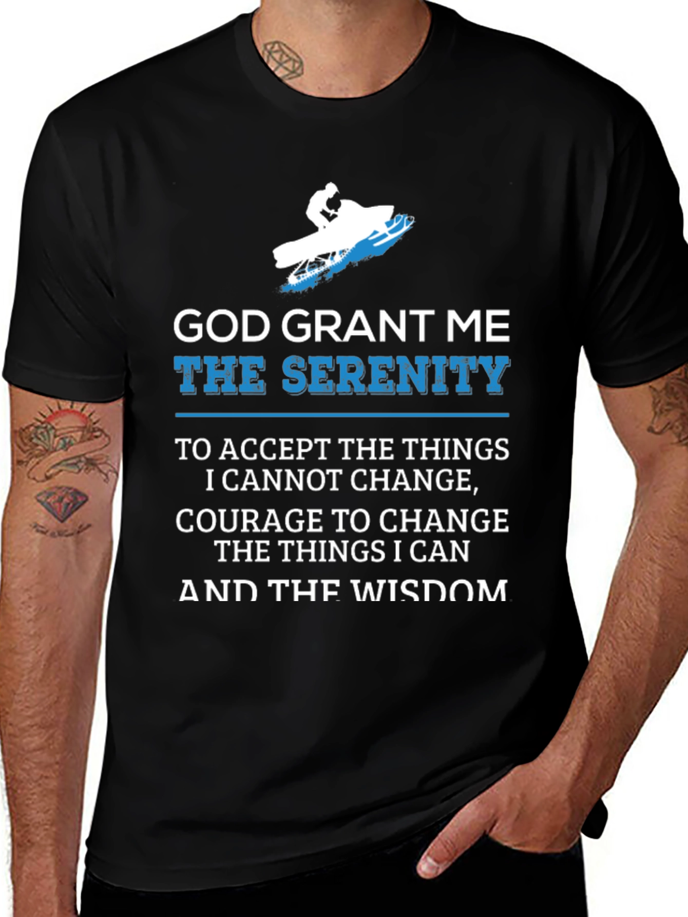Serenity Prayer Snowmobile T-Shirt