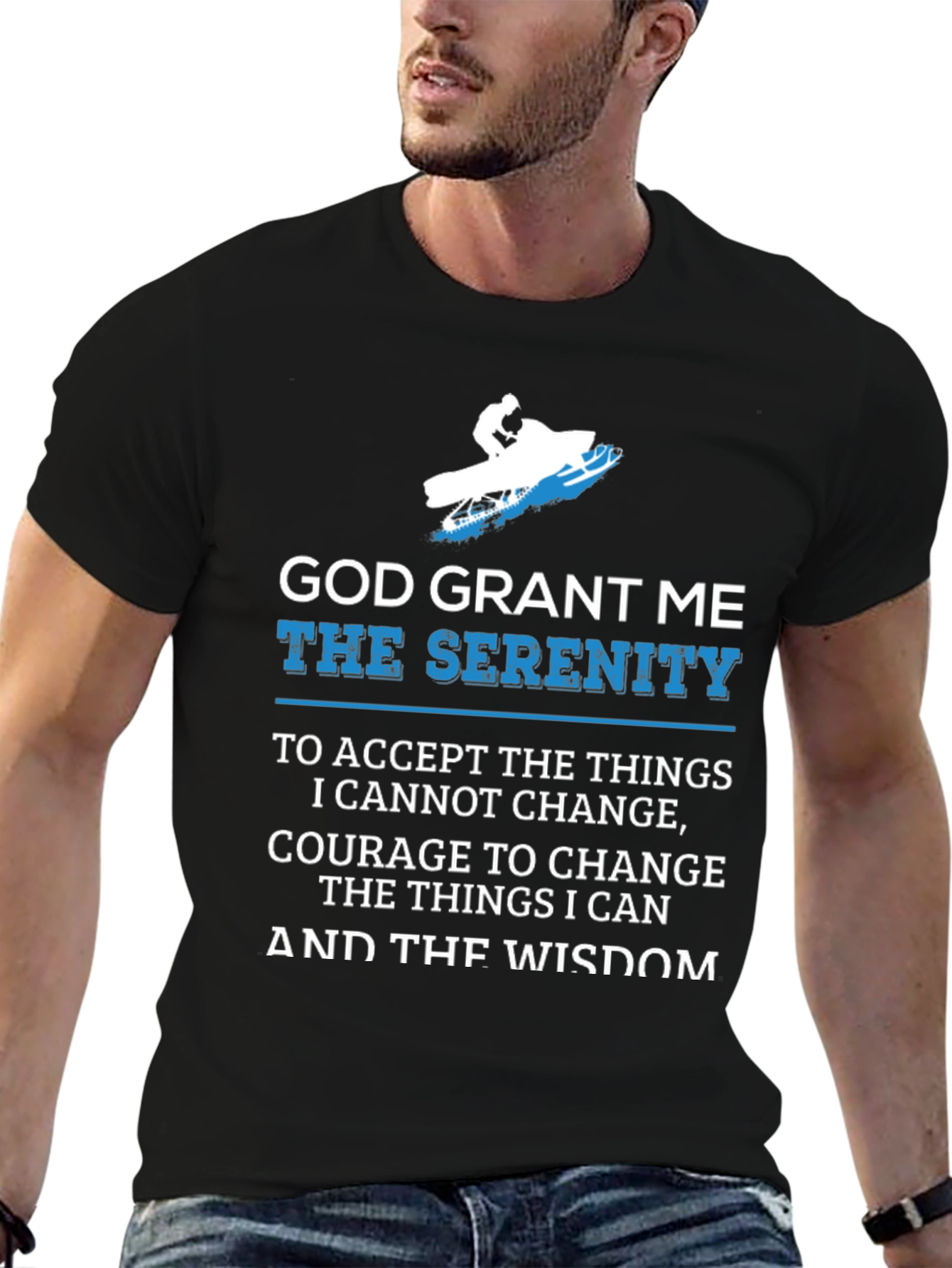 Serenity Prayer Snowmobile T-Shirt
