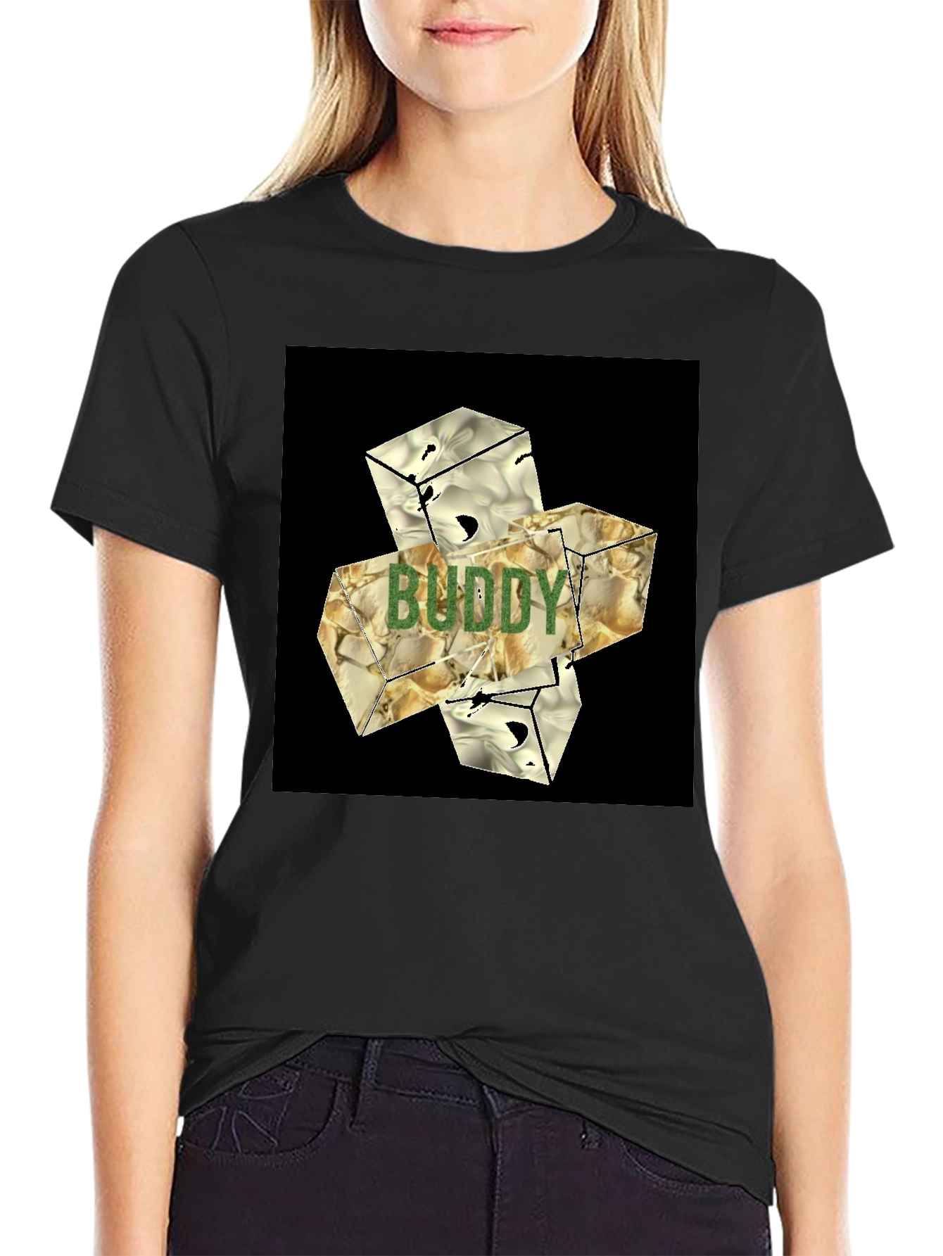 Abstract Buddy Graphic Tee - Modern Streetwear