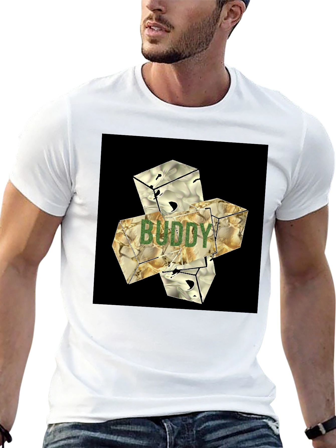 Abstract Buddy Graphic Tee - Modern Streetwear