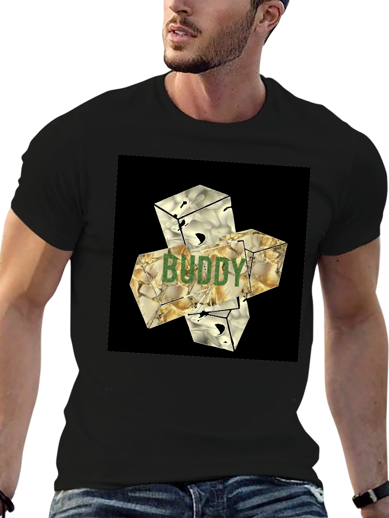Abstract Buddy Graphic Tee - Modern Streetwear