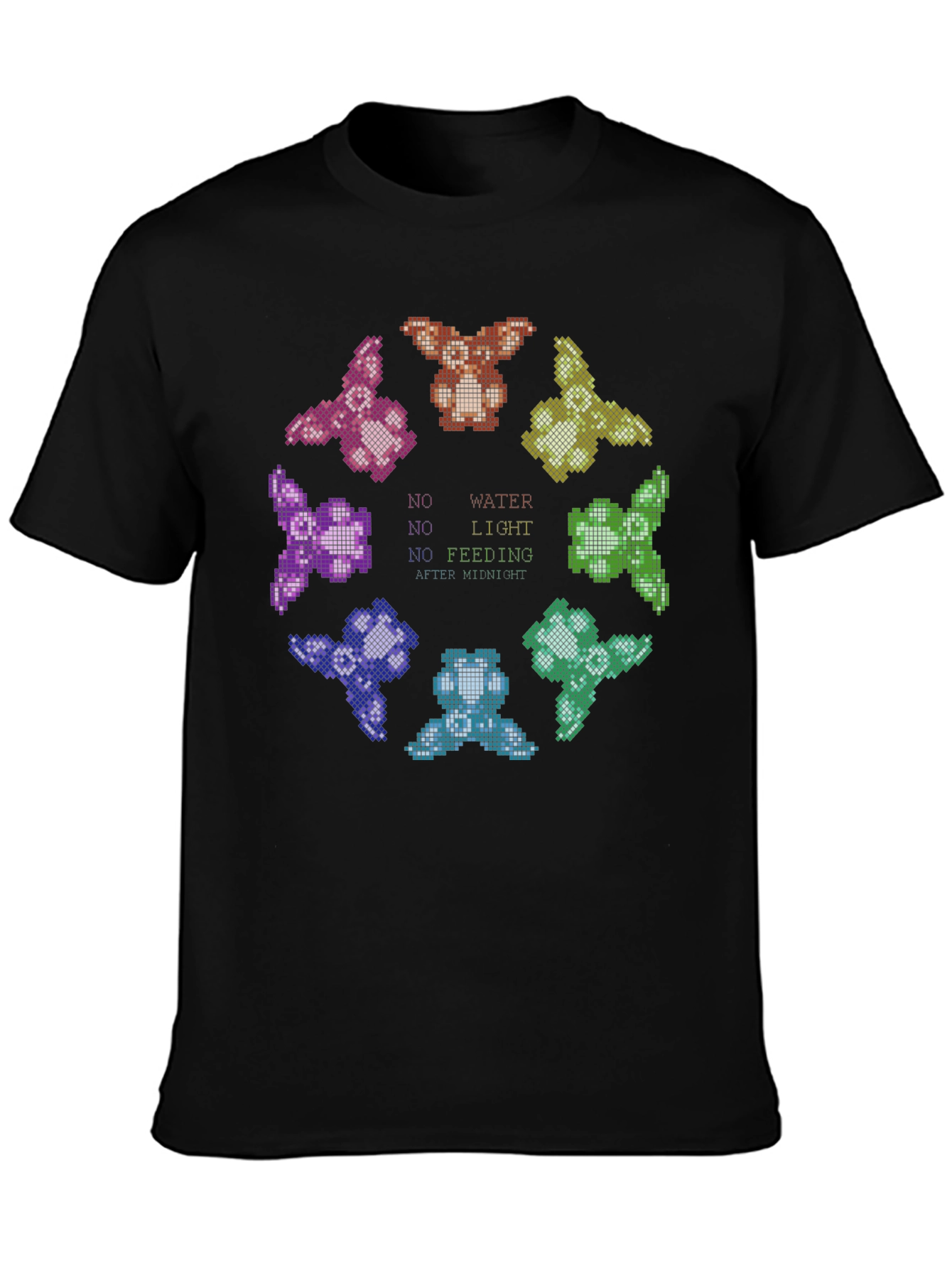 Gremlins Care Instructions Graphic Black T-Shirt