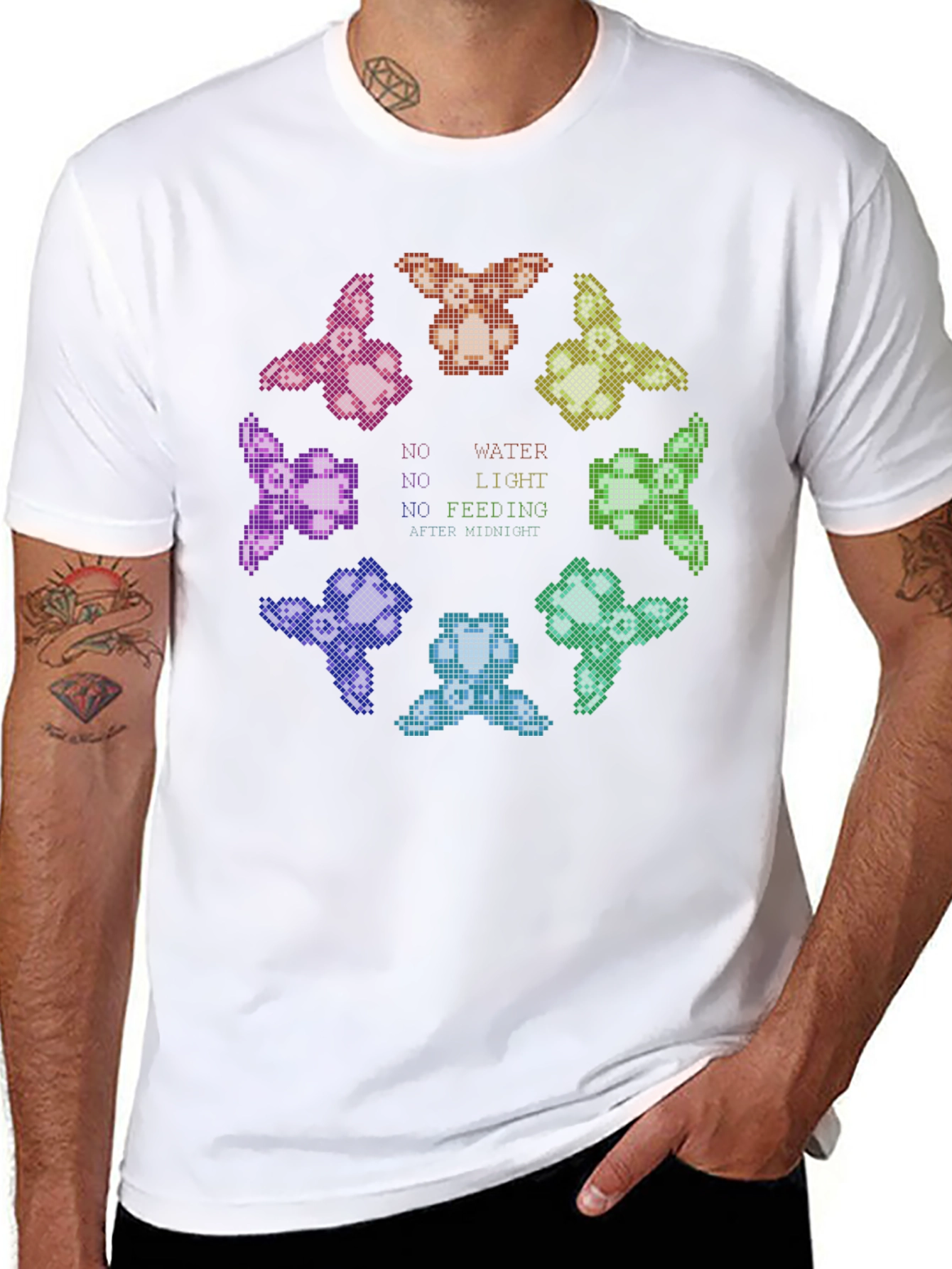 Gremlins Care Instructions Graphic Black T-Shirt