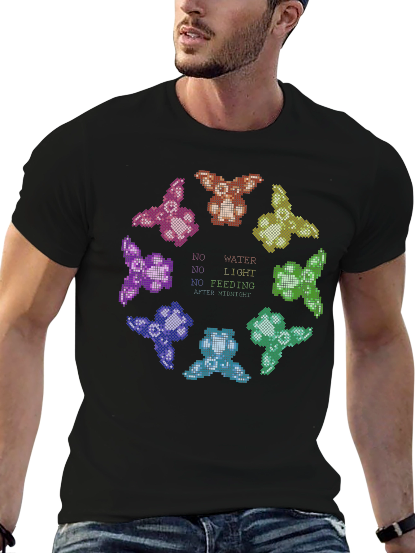 Gremlins Care Instructions Graphic Black T-Shirt