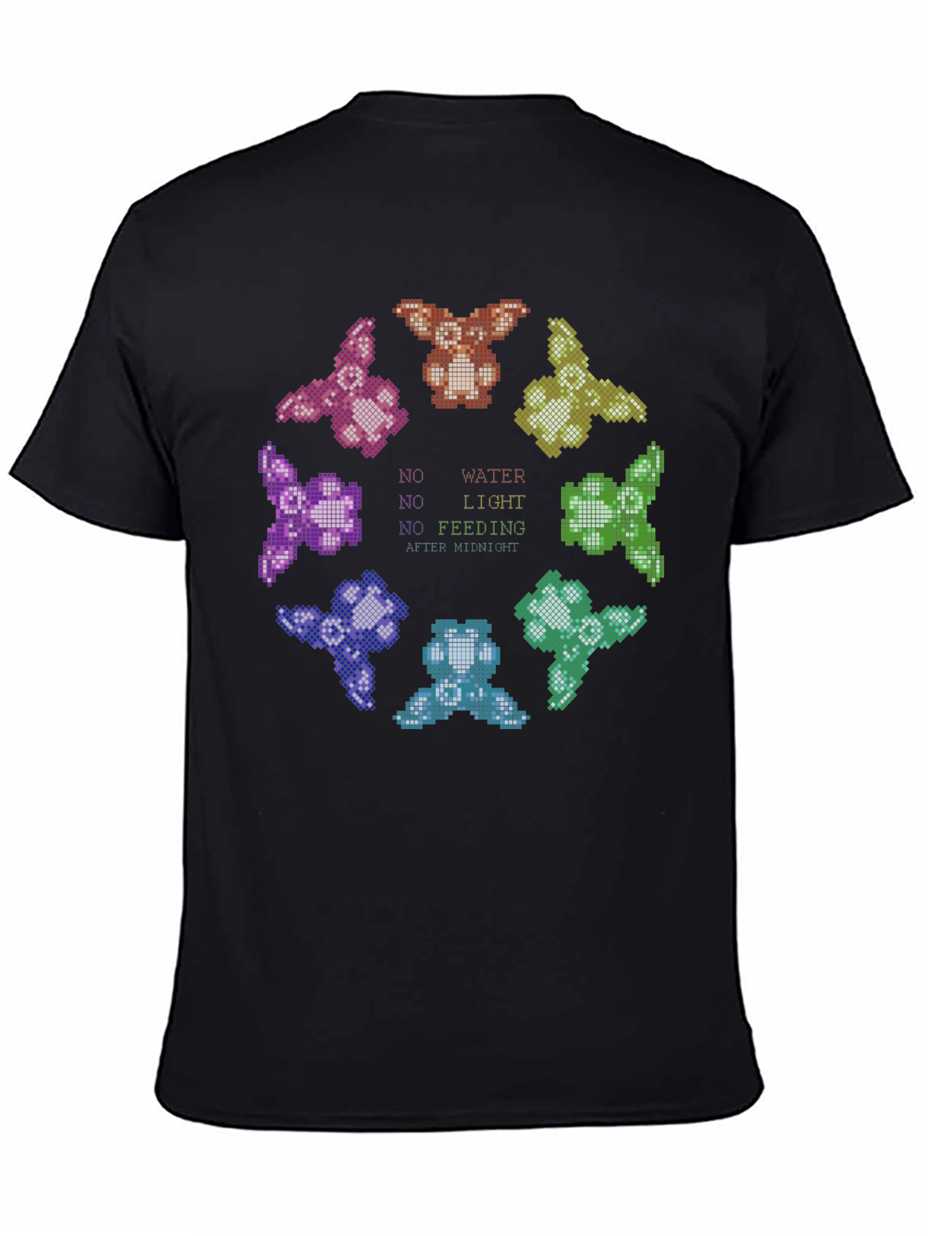 Gremlins Care Instructions Graphic Black T-Shirt