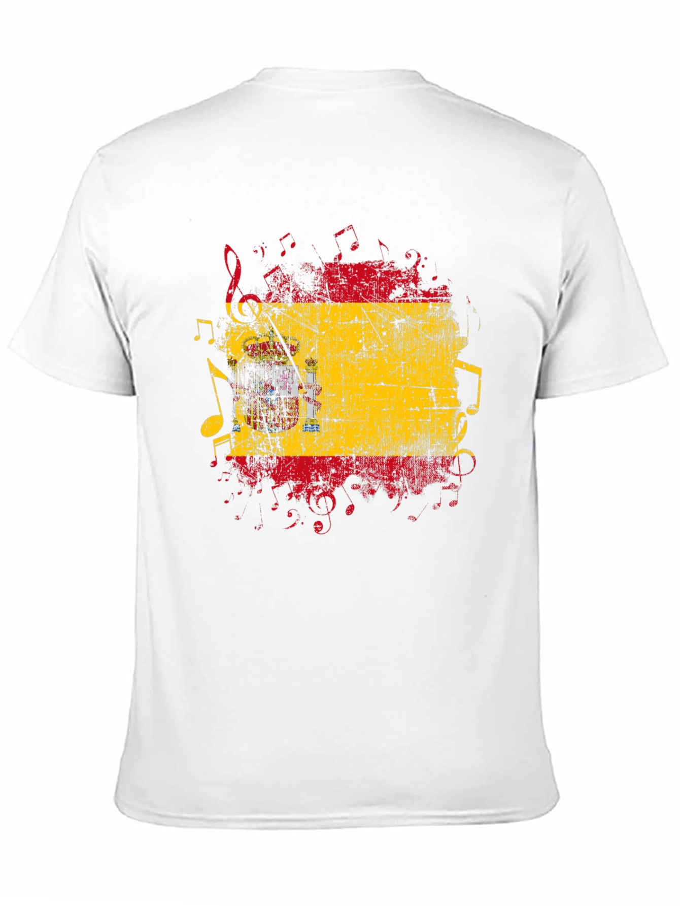 Spanish Flag Music Notes Graphic Tee